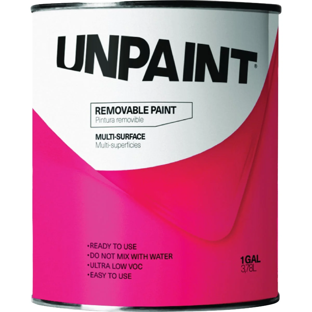 Fast Unpaint Removable Water Base Matte Interior Wall Paint Clear Base 1 Gal. Next-Generation