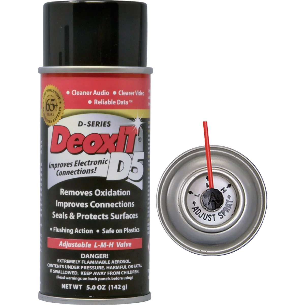 Trusted DeoxIT D-Series D5 5 Oz. Electronic Parts Cleaner Spray Natural