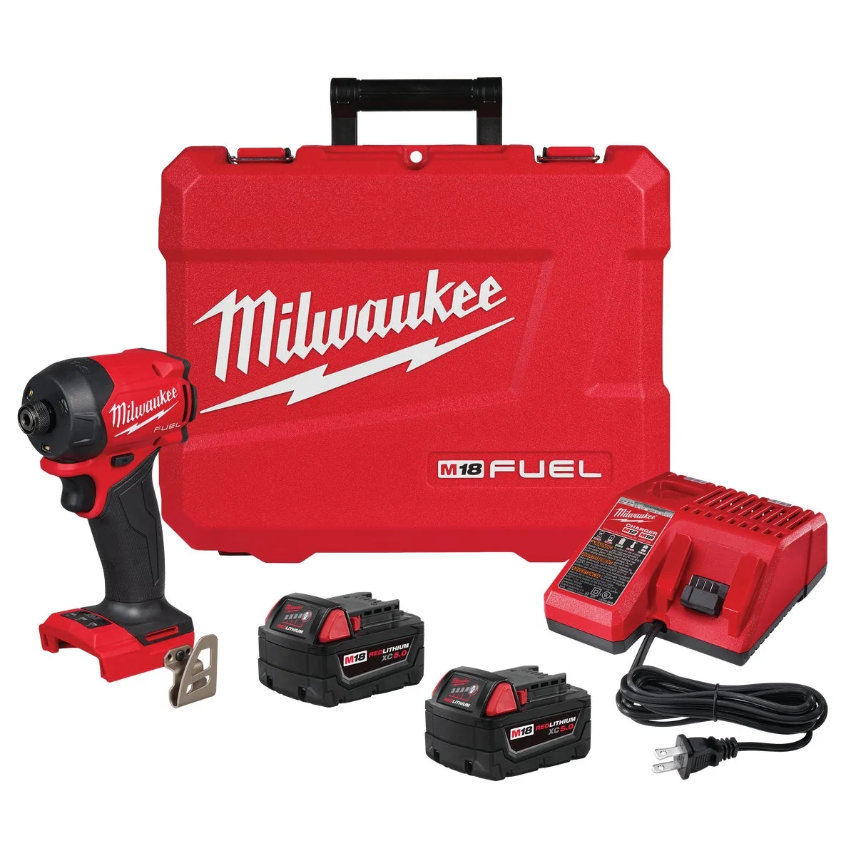 Functional Milwaukee M18 FUEL SURGE 1 4 In. Hex Hydraulic Driver Kit with 2 Batteries Charger Easy-to-Use