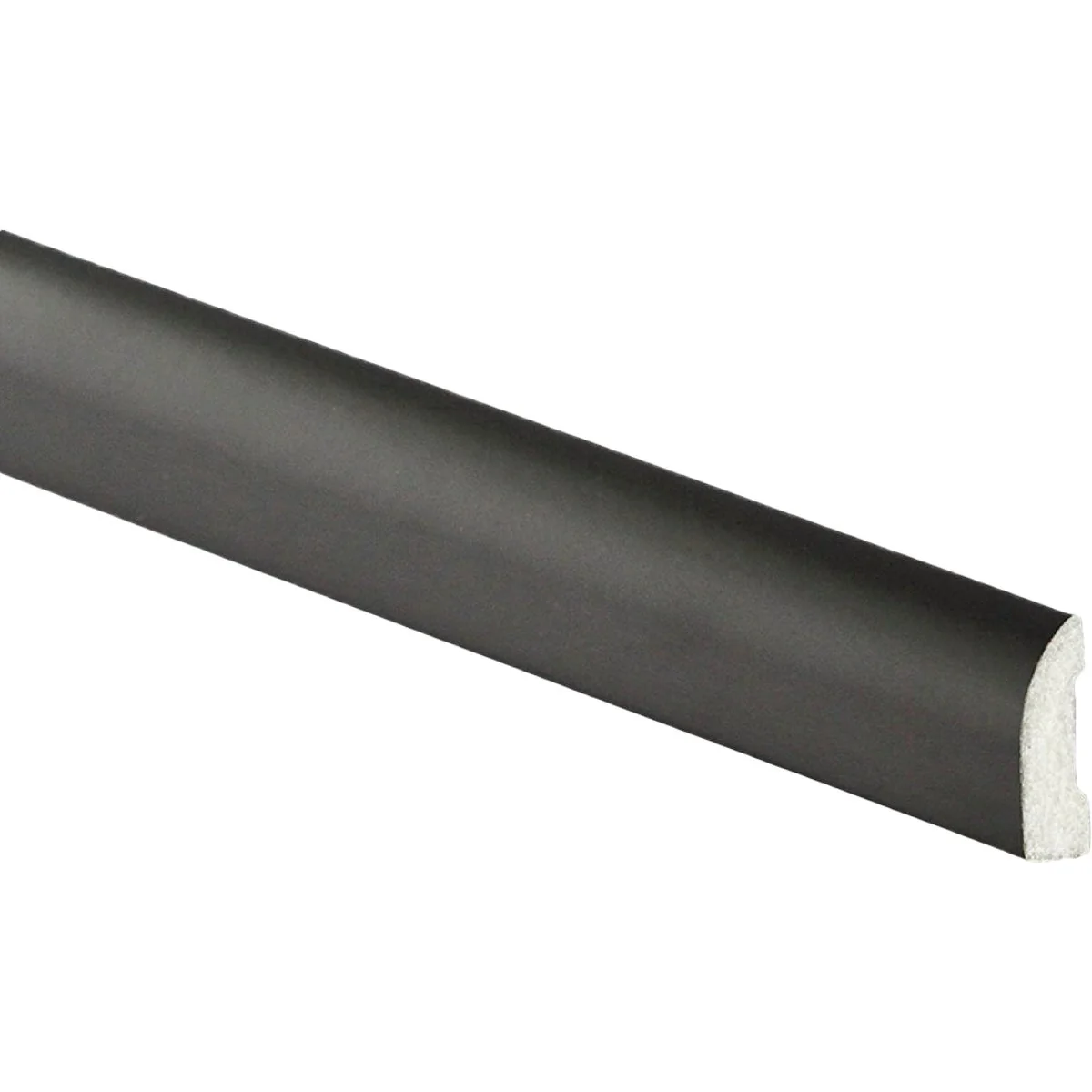 Certified Inteplast Building Products 1-1 4 In. W. x 3 8 In. H x 7 Ft. L. Black Polystyrene Stop Moulding Premium Material