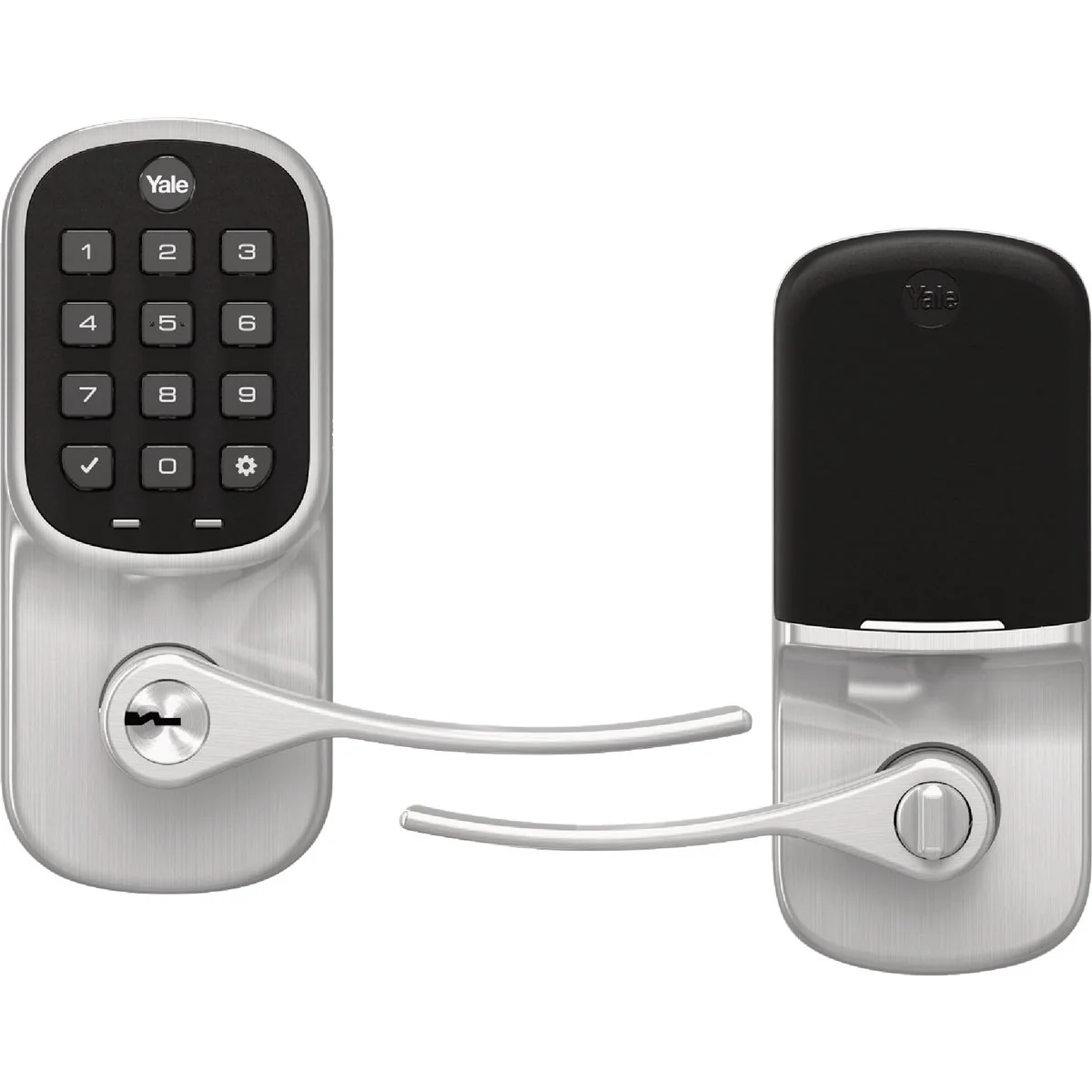 Responsible Yale Assure Lever Nickel Standalone Electronic Lock Keypad Deadbolt Premium