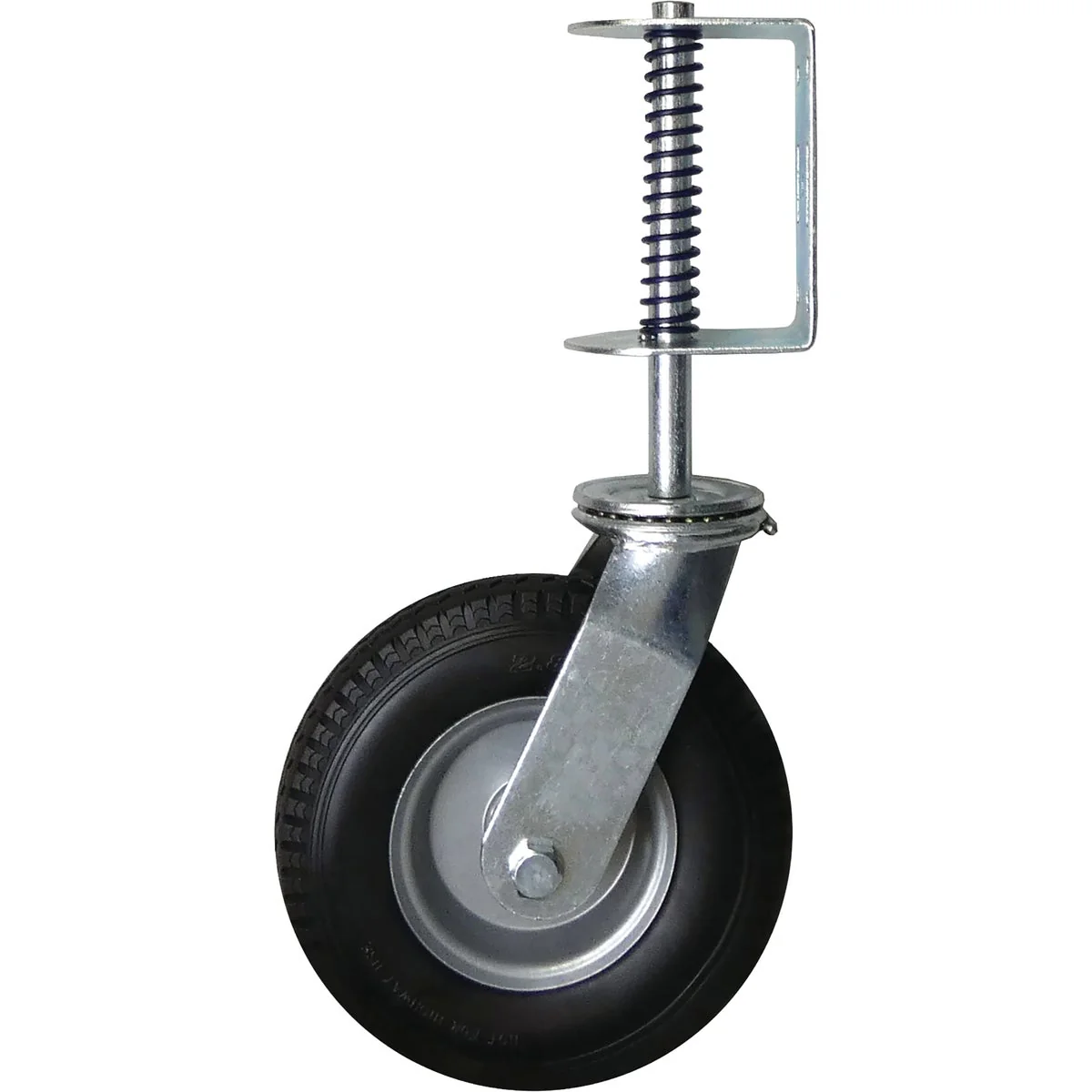 Convenient Shepherd Hardware 8 In. Black Flat- Universal Swivel Gate Caster Fast