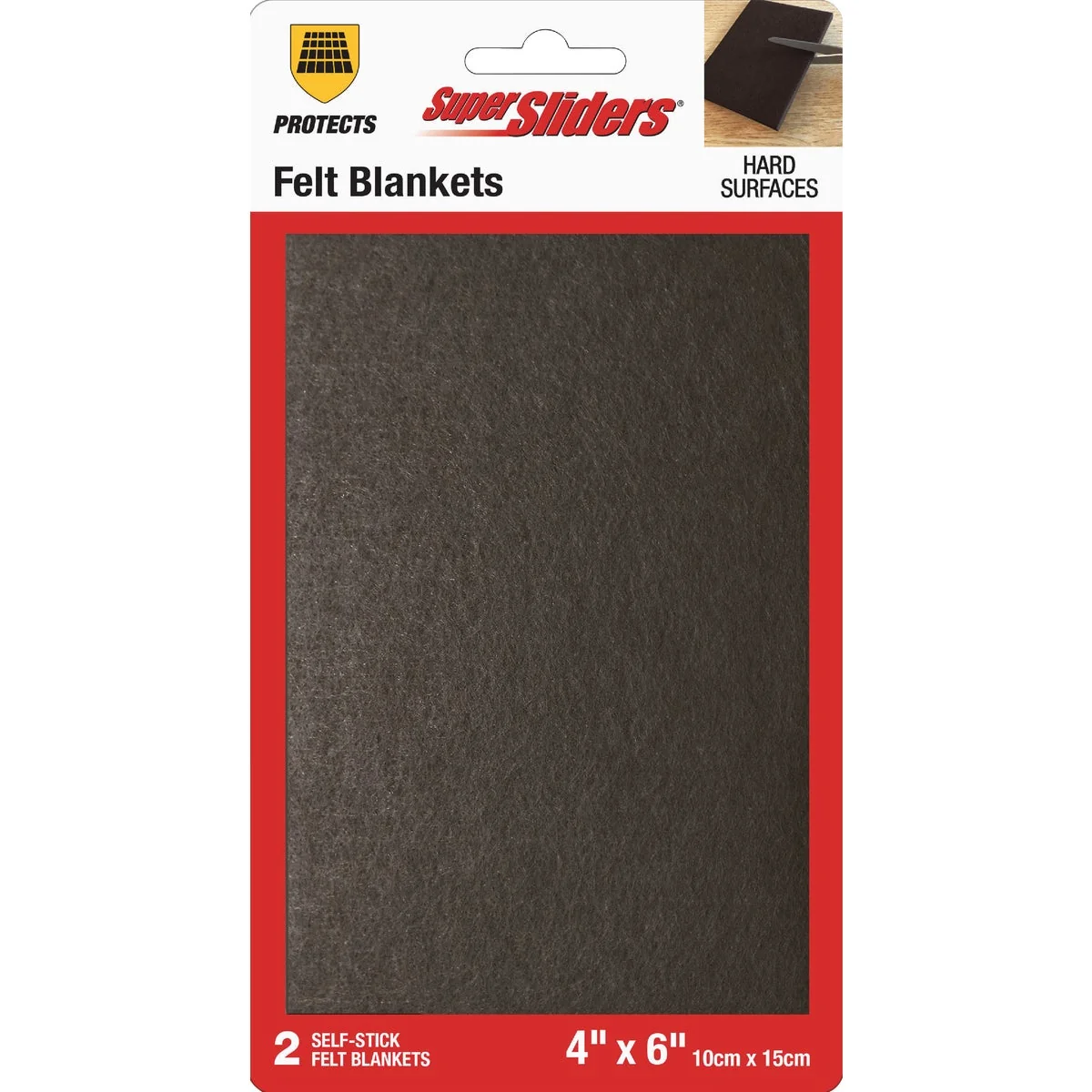 High-End Super Sliders 4 In. x 6 In. Brown Felt Blanket 2-Piece Outstanding