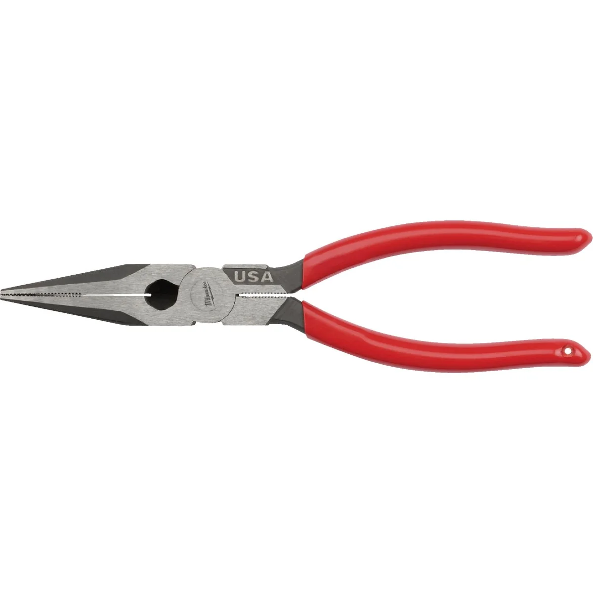 Efficient Milwaukee 8 In. Dipped Grip Long Nose Pliers USA Powerful