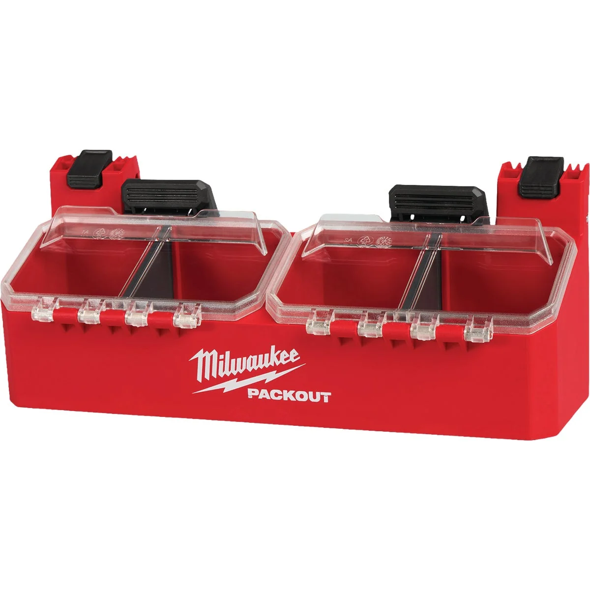First-Class Milwaukee 2-Bin Attachment for PACKOUT Tool Box Green