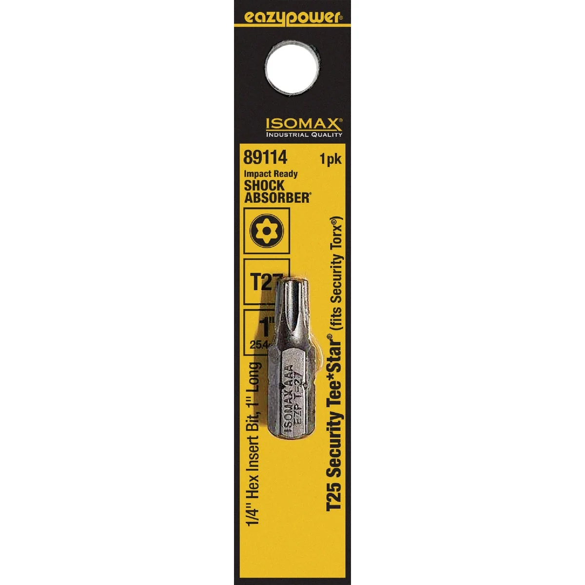 Selected Eazypower Corporation Tamperproof Torx Security T27 1 In. 1 4 In. Hex Screwdriver Bit Outstanding