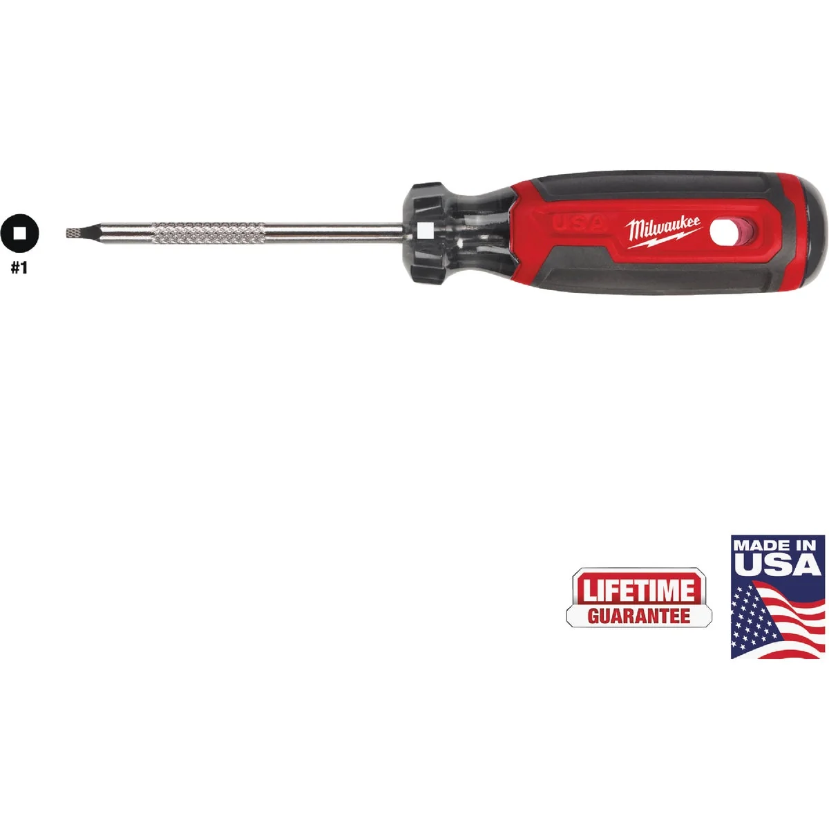 Proven Milwaukee 1 x 3 In. Square Recess Cushion Grip Screwdriver USA High-Performance