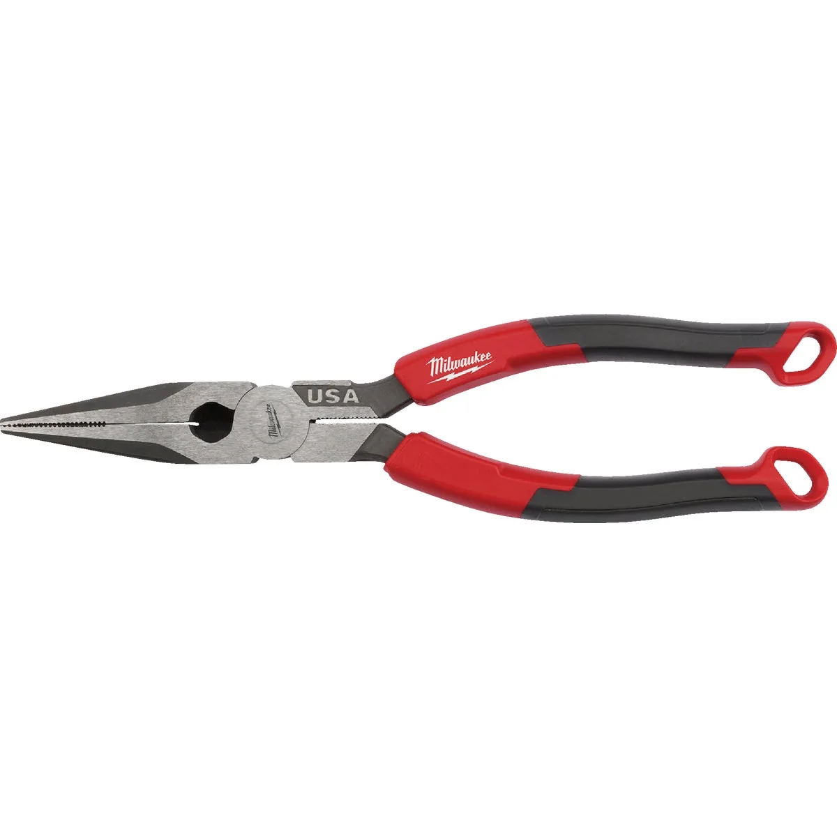 High-Quality Milwaukee 8 In. Comfort Grip Long Nose Pliers USA Effective