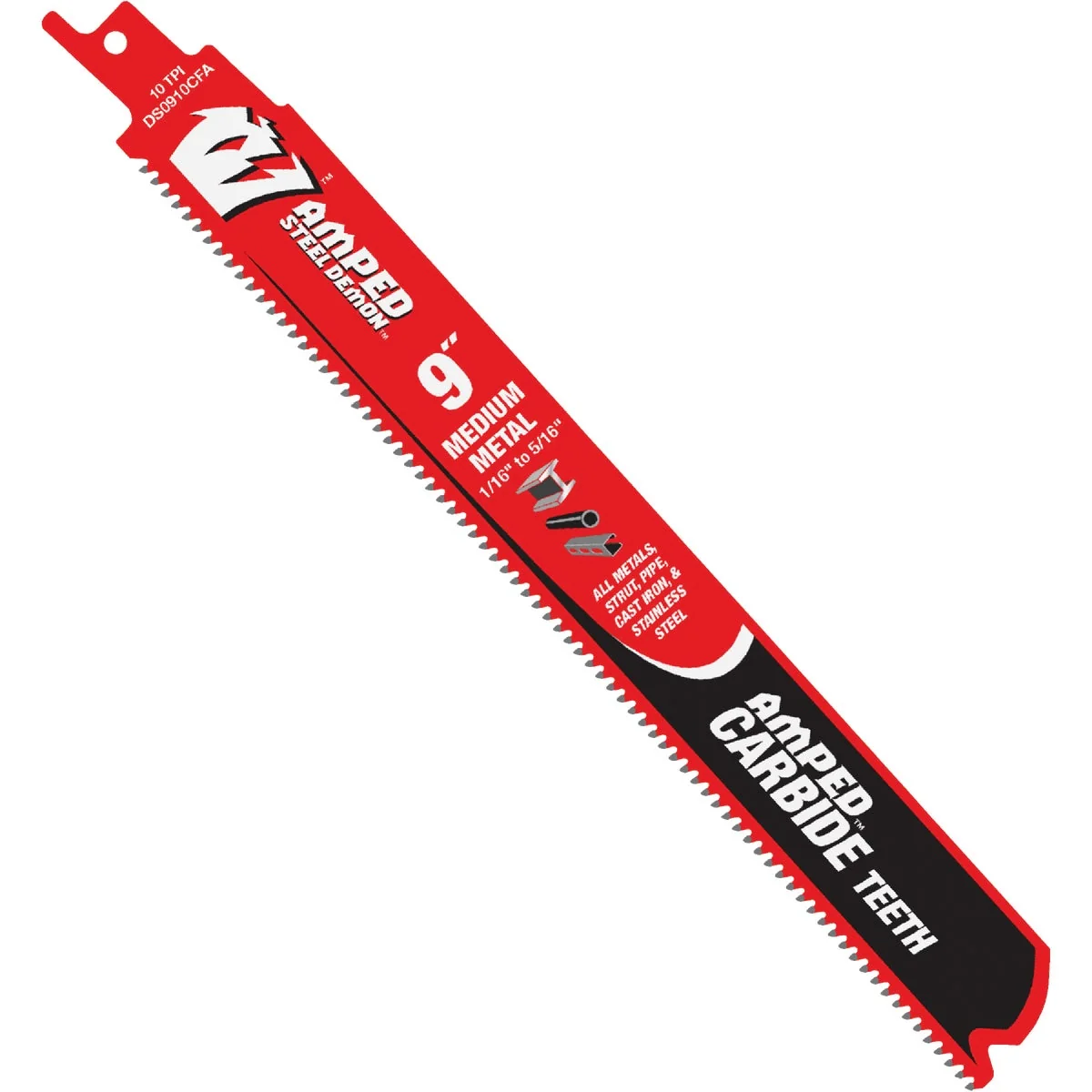 Lightweight Diablo Steel Demon 9 In. Medium 1 16 in. – 5 16 in. Metal Reciprocating Saw Blade Pure