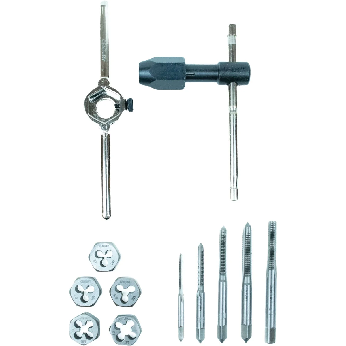 Casual Century Drill Tool Metric Tap Die Set 12-Piece Breathable