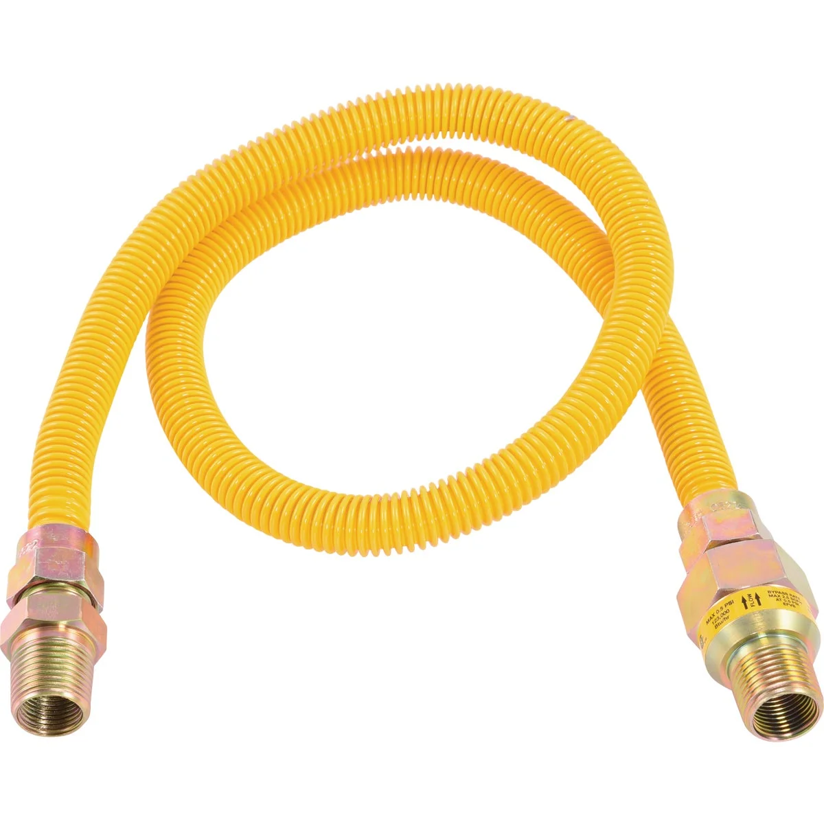 Outstanding Eastman 1 2 In. OD x 36 In. 1 2 In. MIP Tapped 3 8 In. FIP x 1 2 In. MIP Tapped 3 8 In. FIP Coated Stainless Steel Gas Connector with ArmorBoost Excess Flow Valve Official
