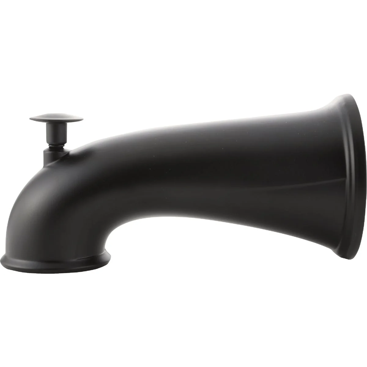 Soft Danco 6 In. Matte Black Decorative Tub Spout with Pull Up Diverter Proven