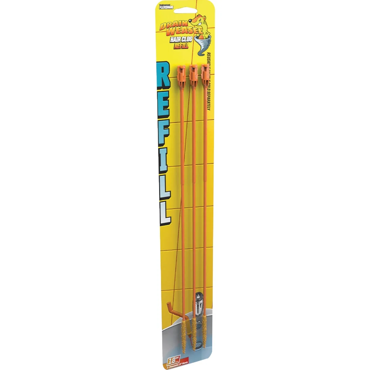 Genuine FlexiSnake Drain Weasel Hair Stick Refills Specialty