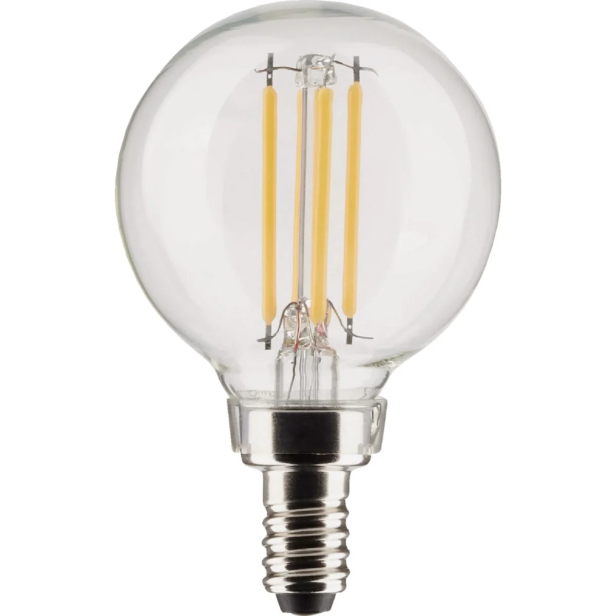 Trusted Satco 40W Equivalent Warm White G16.5 Candelabra LED Decorative Light Bulb 2-Pack Traditional