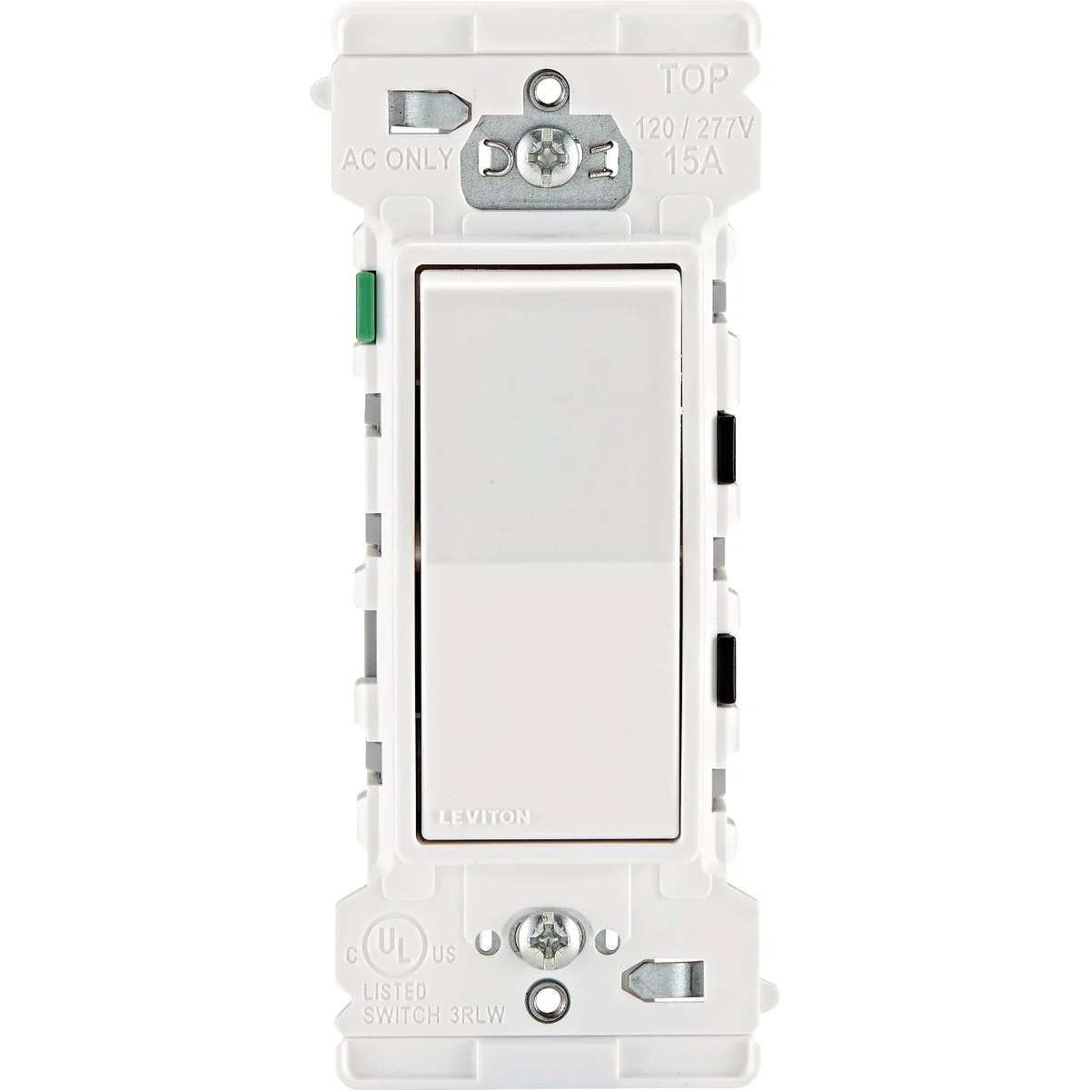 Artisan Leviton Decora Edge Residential Grade 15A Rocker Single Pole Switch White Professional