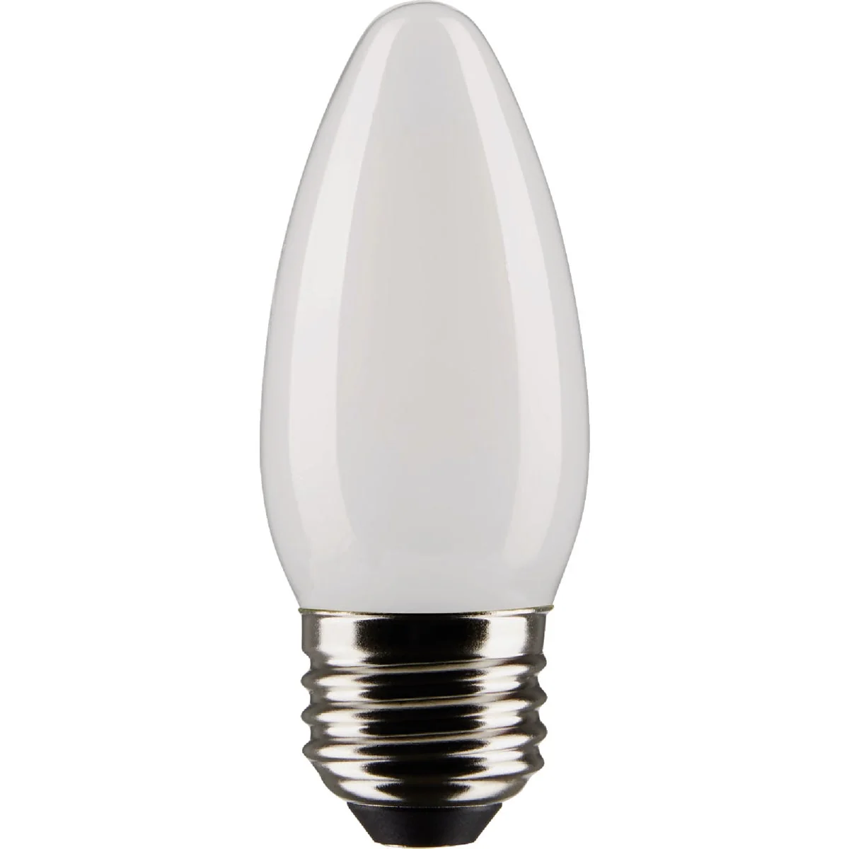 Trendy Satco 40W Equivalent Warm White B11 Medium Traditional Frosted LED Decorative Light Bulb 2-Pack Classic