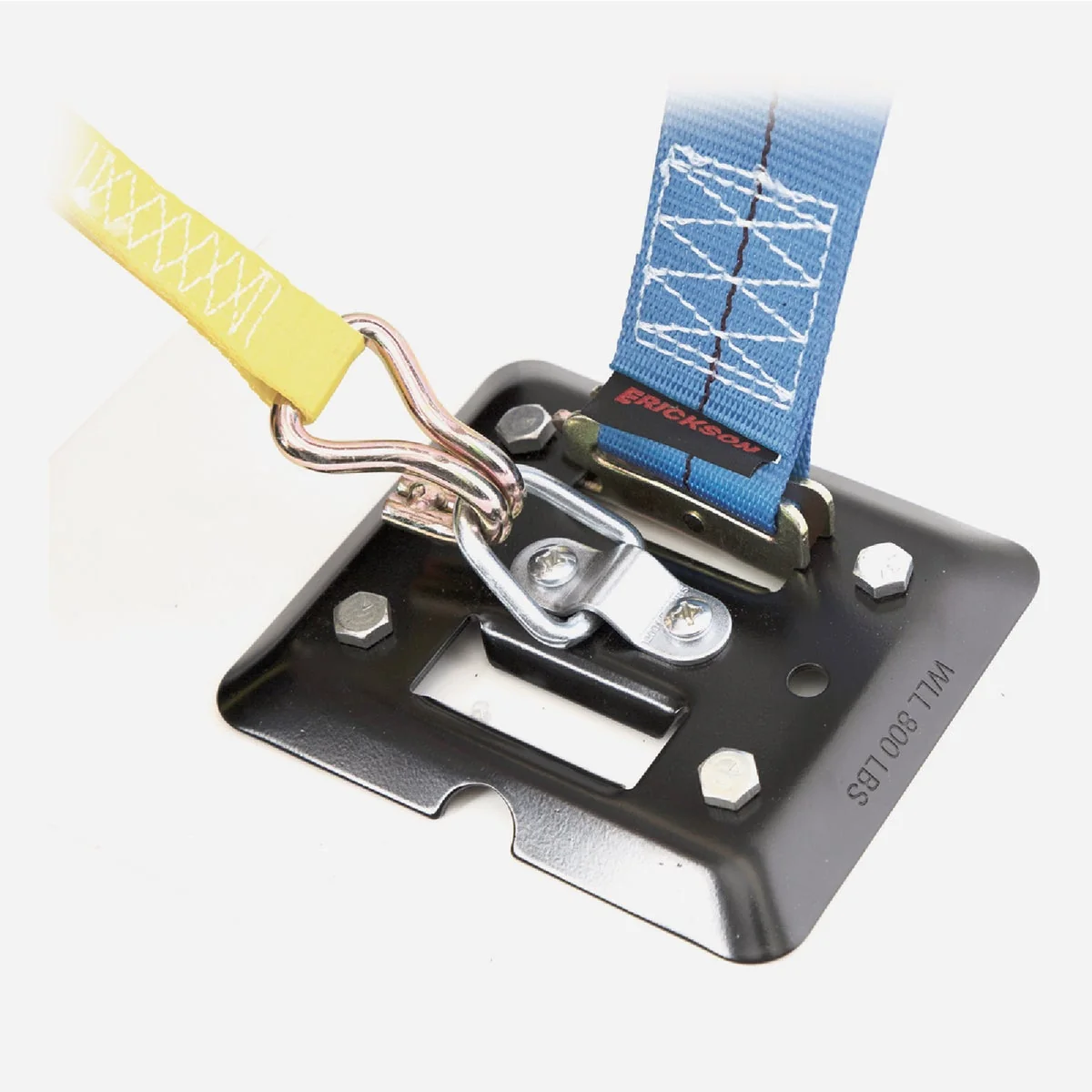 Recyclable Erickson E-Track Plate Black with Center Flip Ring Soft