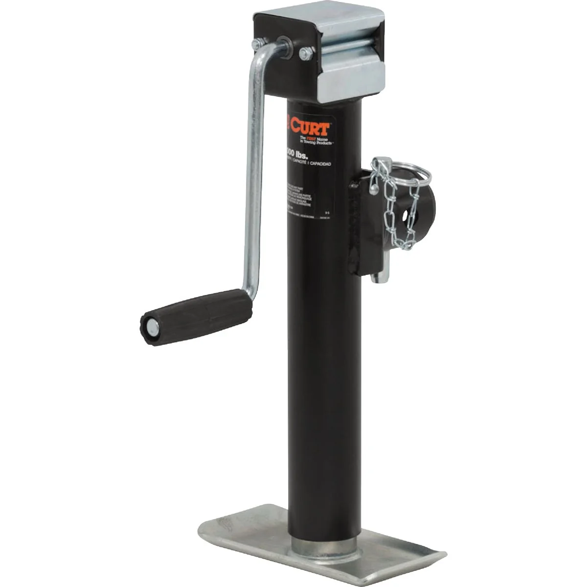 High-Performance CURT 3000 Lb. Pipe-Mount Swivel Jack with Side Handle 10 In. Travel Expertly Made