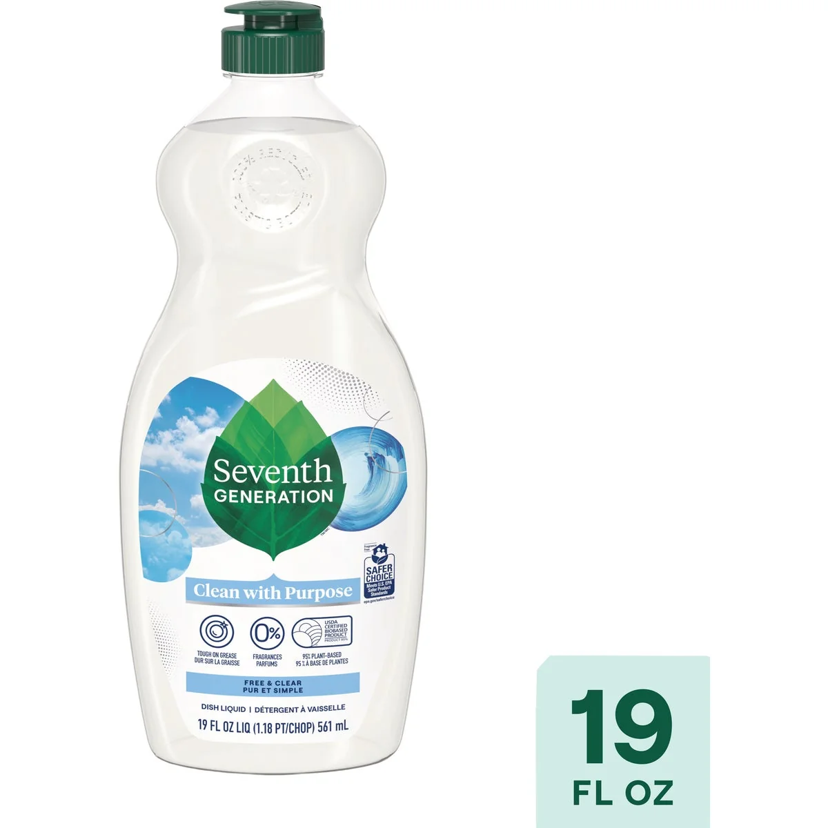 Refined Seventh Generation 19 Oz. Clear Liquid Dish Soap Reusable