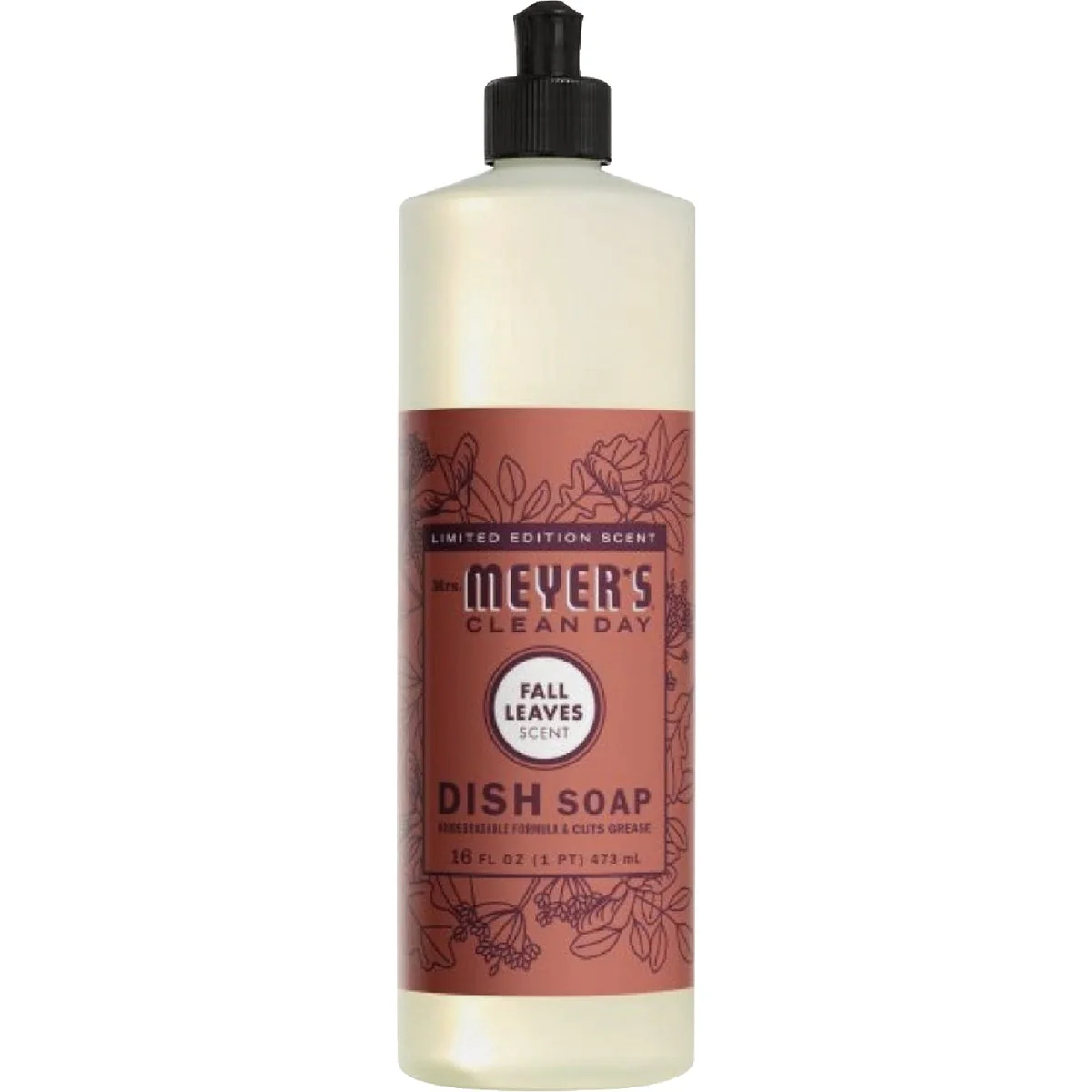Classic Mrs. Meyer’s Clean Day 16 Oz. Fall Leaves Liquid Dish Soap Functional