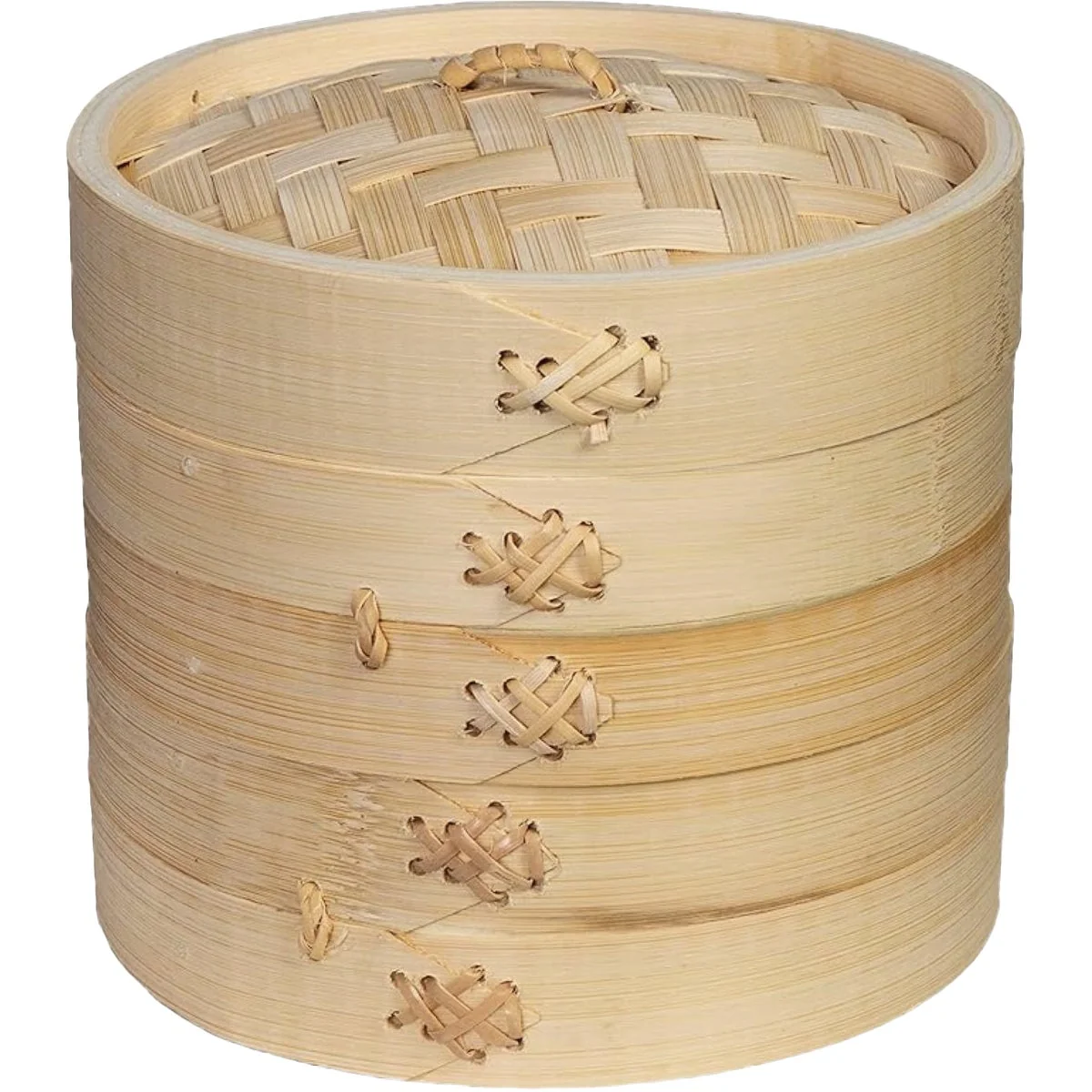High-Grade Joyce Chen 2-Tier 6 In. Bamboo Steamer Baskets Fine Crafted