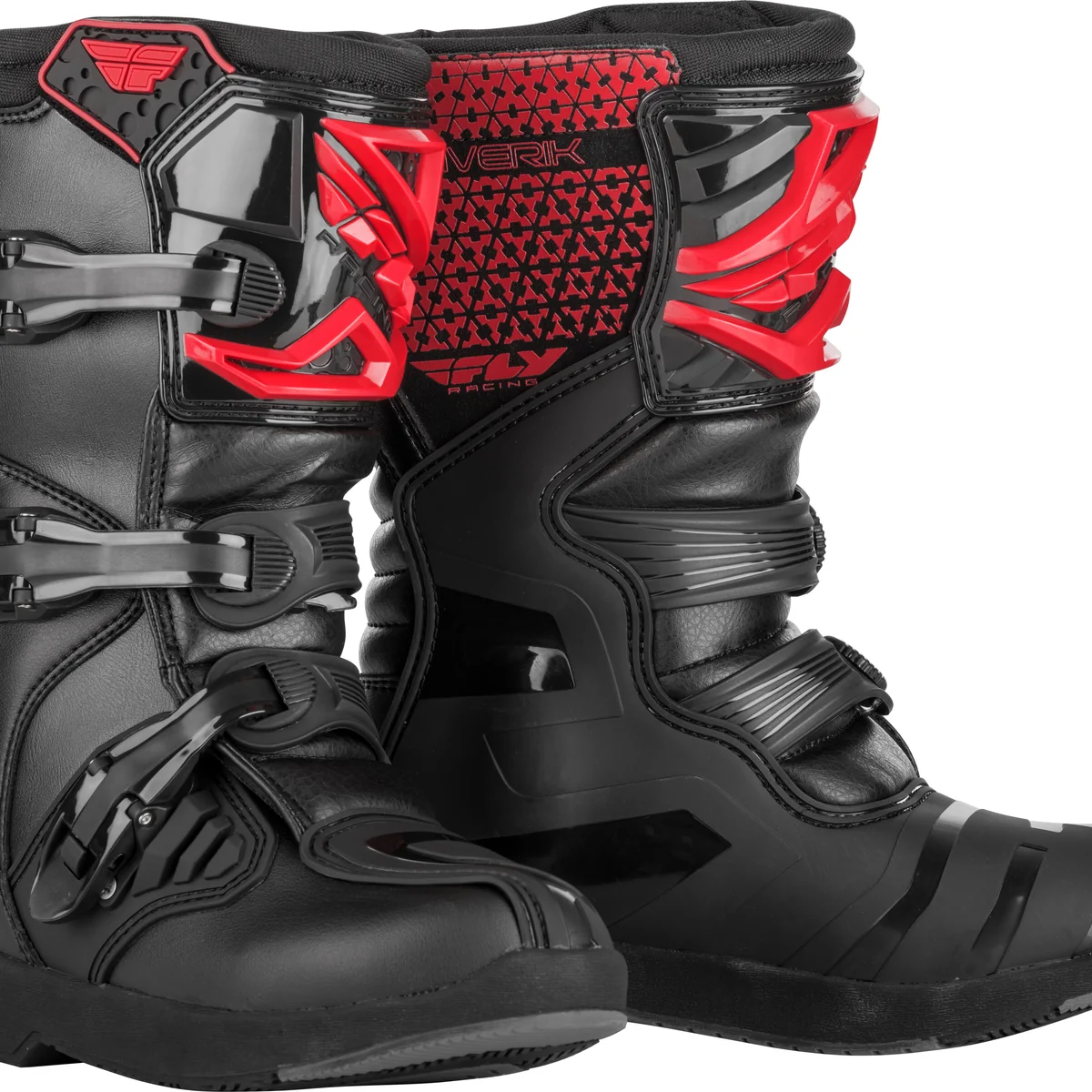 Authentic Youth Maverik Boots Red Black Sz 06 Minimalist