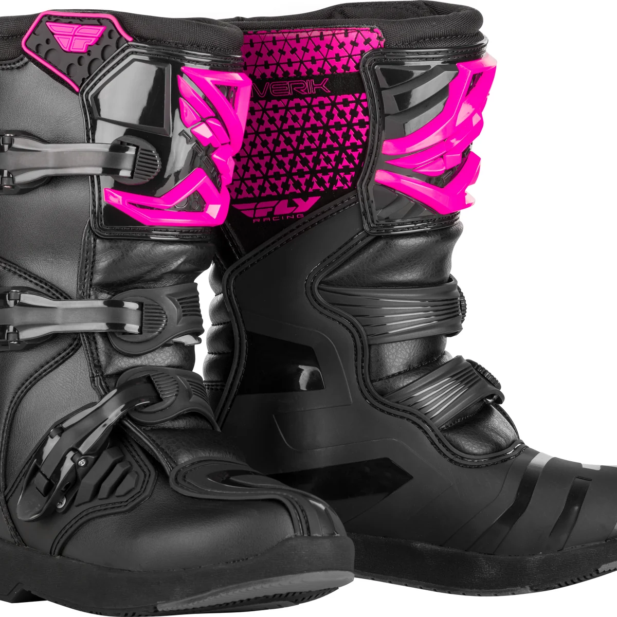 Secure Youth Maverik Boots Pink Black Sz 04 Enhanced