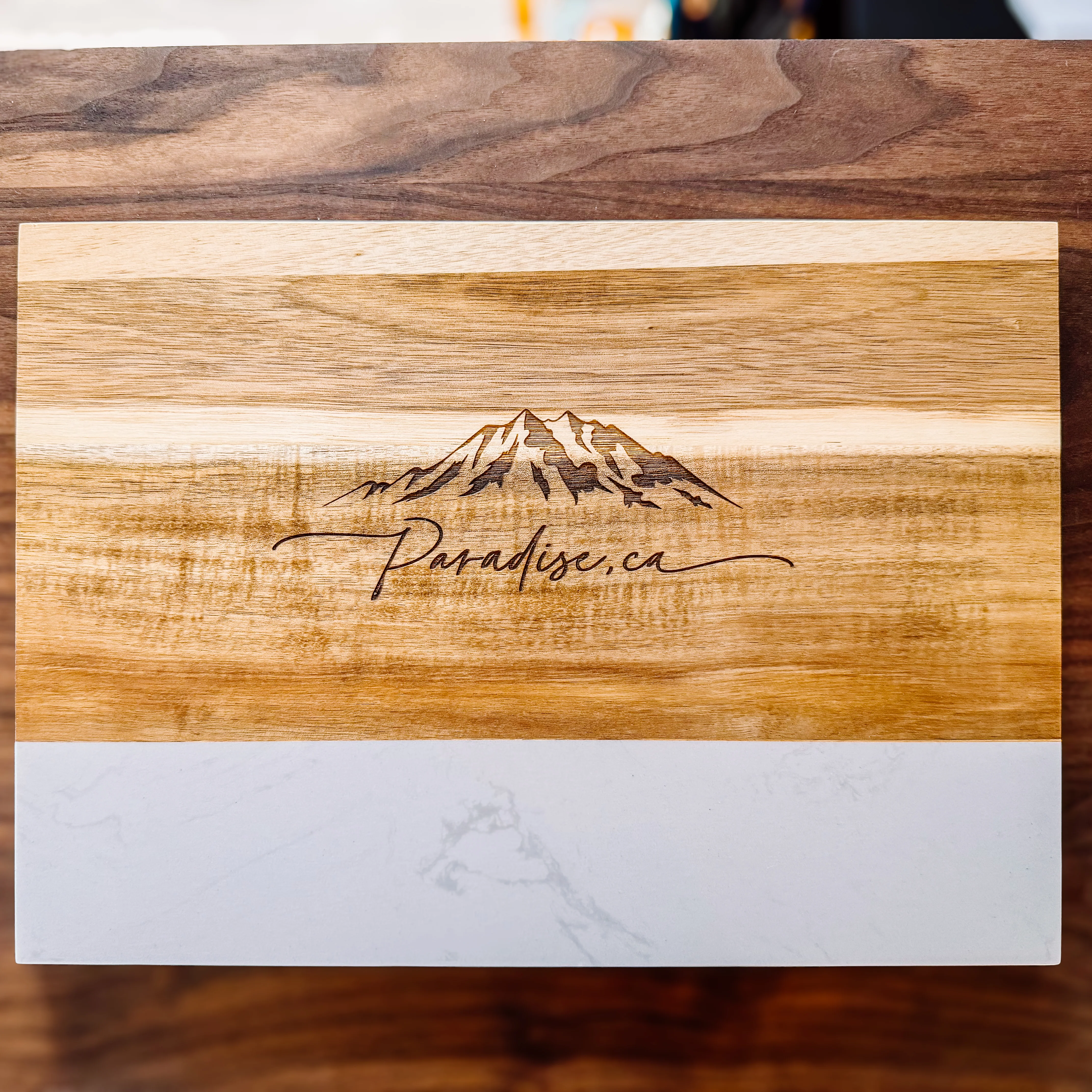 Top-Quality Paradise Mountain Marble Acacia Charcuterie Board Efficient