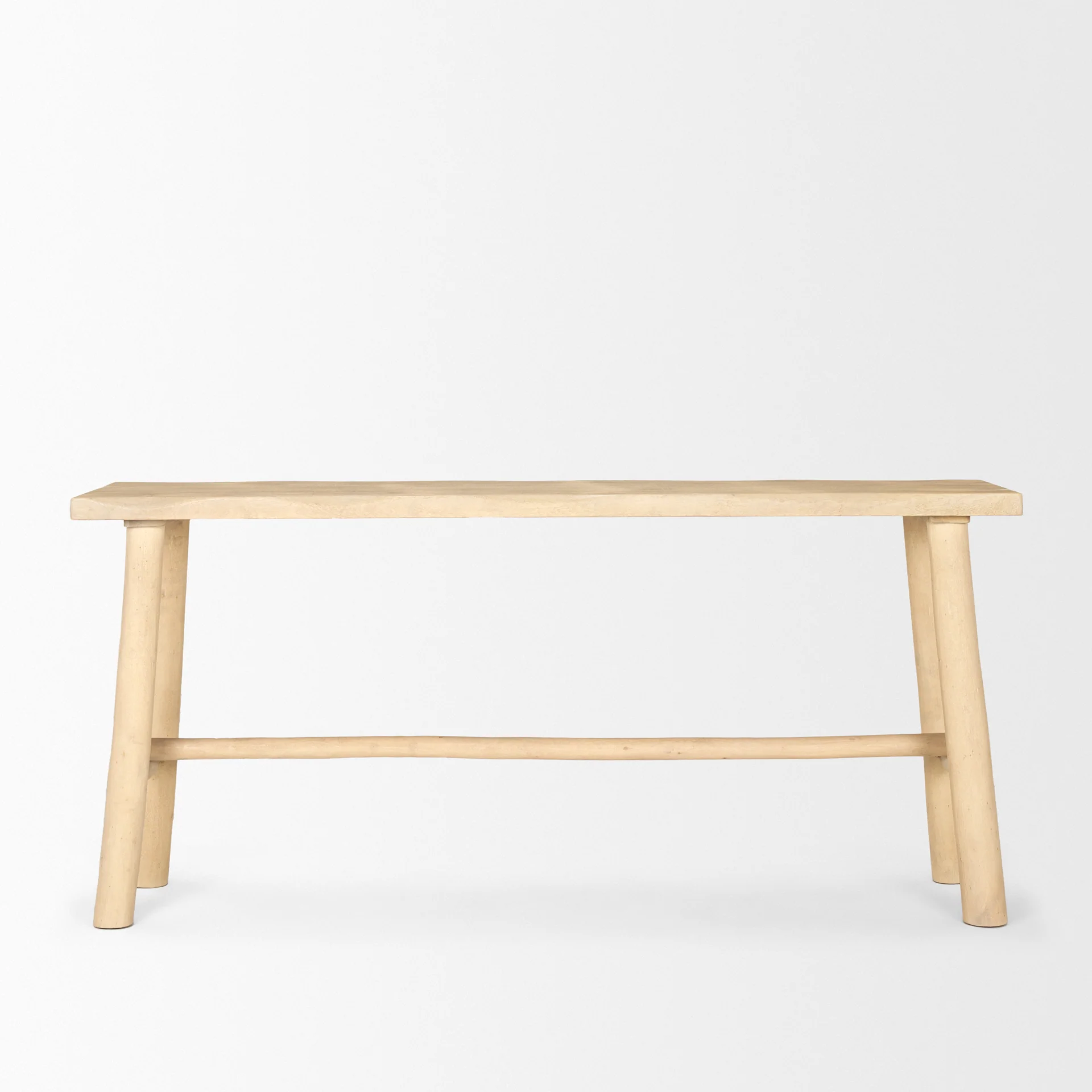 Sustainable Sekou Light Brown Wooden Craftsman Console Table Innovative