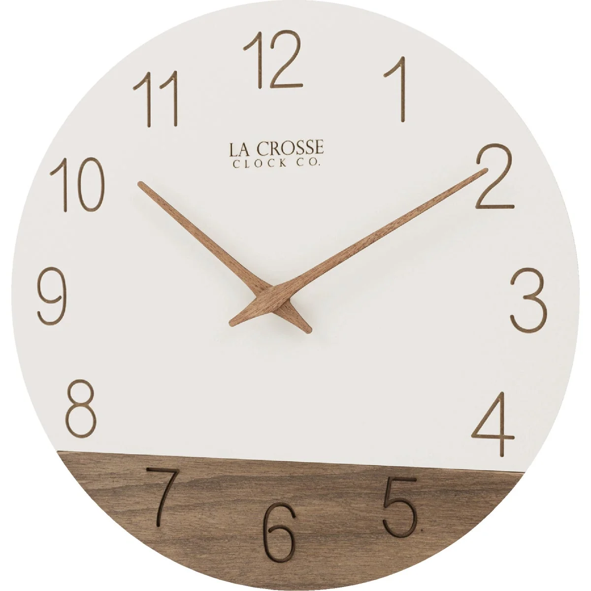 Powerful La Crosse Clock Co. 12 In. Sierra Wood Wall Clock Soft