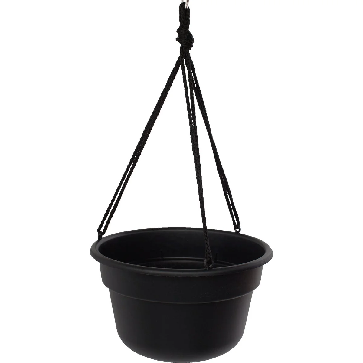 Fast Bloem Dura Cotta 12 In. Plastic Black Hanging Plant Basket Advanced