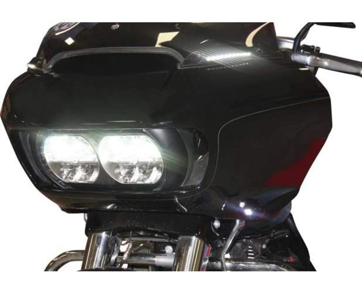 Responsible Custom Dynamics Gloss Black LED Windshield Trim CD-RG-WT-15-B Green