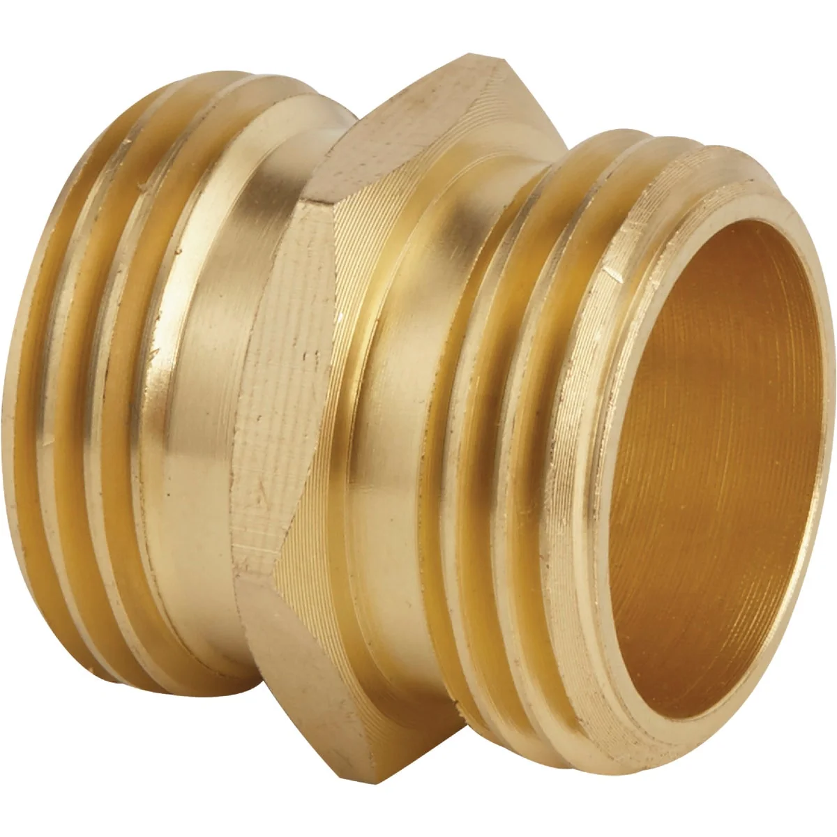 Enhanced Garden 3 4 In. MHT x 3 4 In. MHT Brass Non-Swivel Hose Connector Contemporary