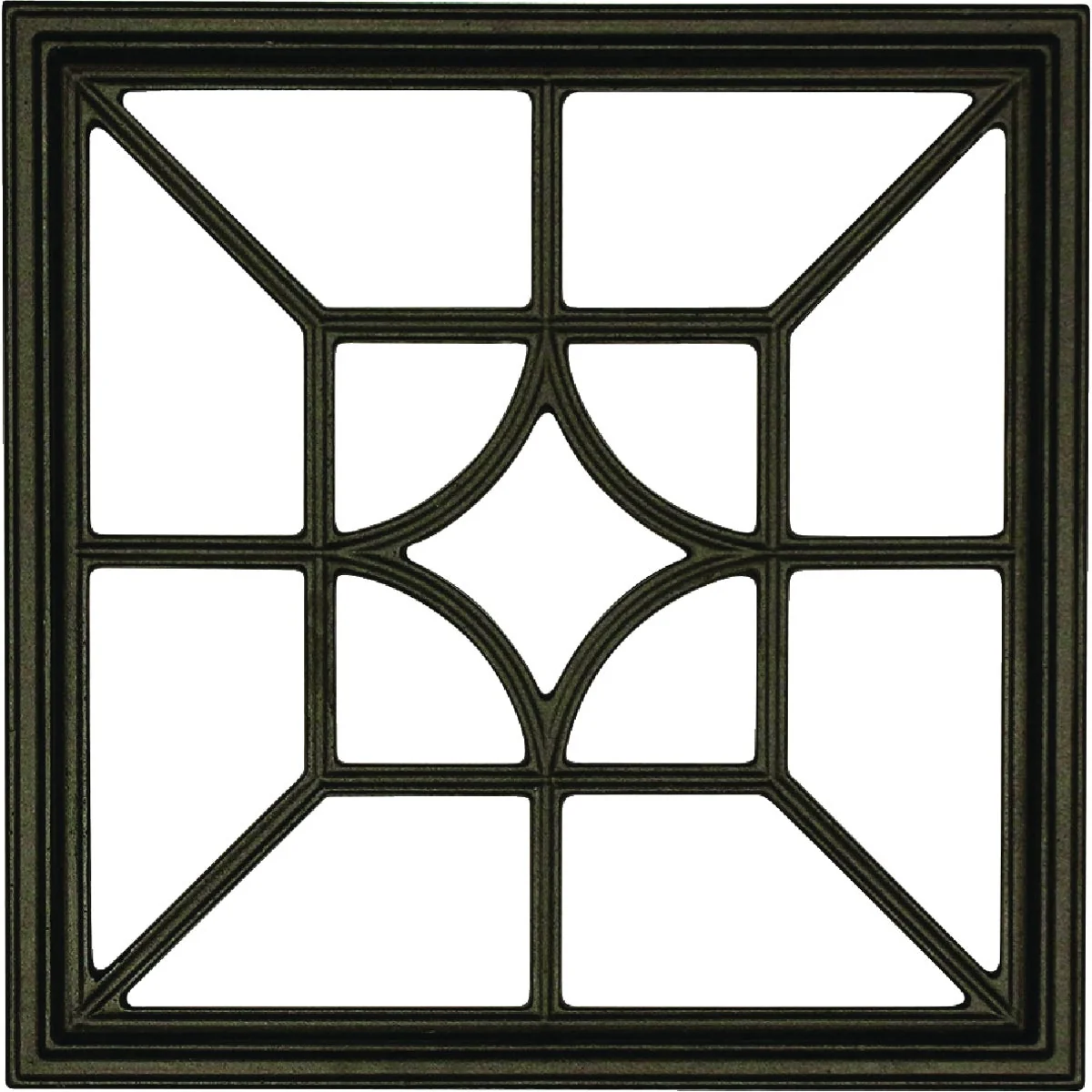 Enhanced Nuvo Iron 15 In. Square Diamond Cast Aluminum Gate Insert Relaxed