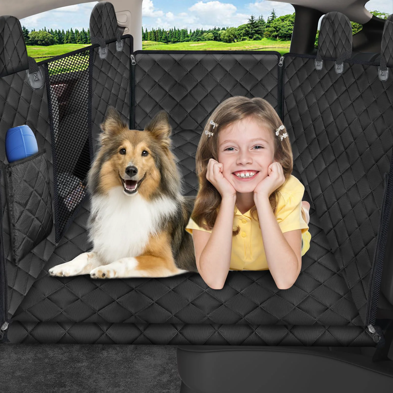 Breathable URPOWER Dog Back Seat Extender for Tesla Model Y Juniper 2025 – Waterproof Pet Hammock 400 lb Capacity High-Performance
