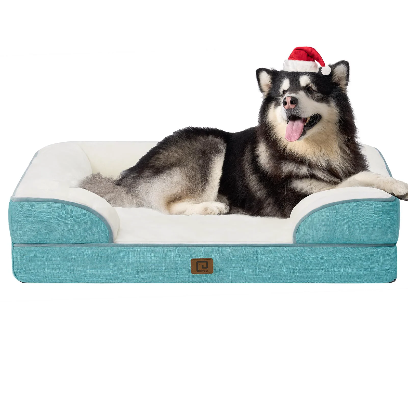 Enhanced EHEYCIGA Orthopedic XL Dog Bed – Waterproof Memory Foam Non-Slip Bottom Removable Cover Turquoise Blue Carefully Designed