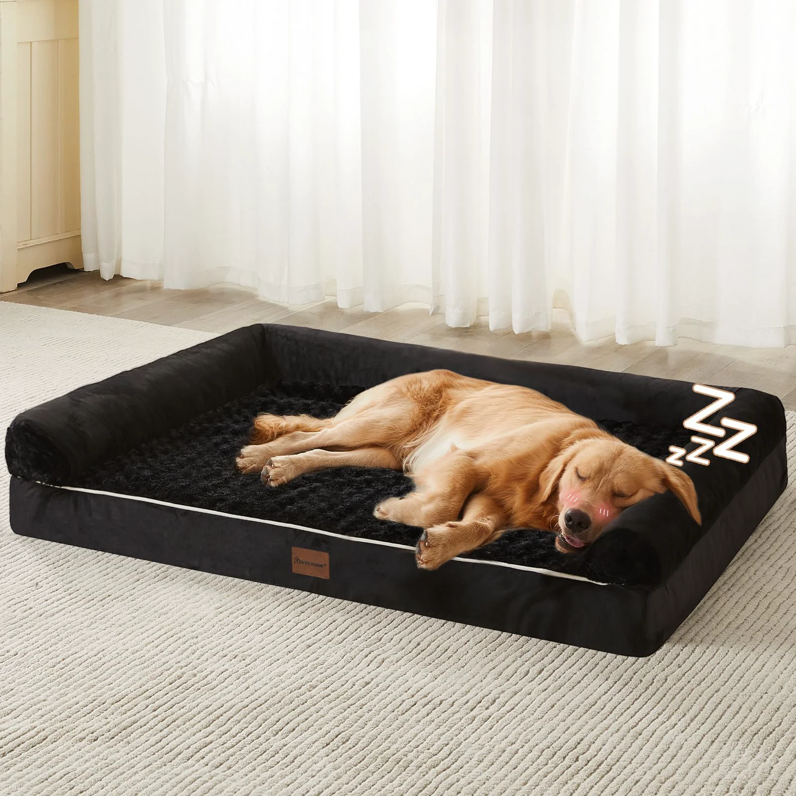 Sustainable BFPETHOME Large Dog Bed – Orthopedic Waterproof Removable Cover Superior