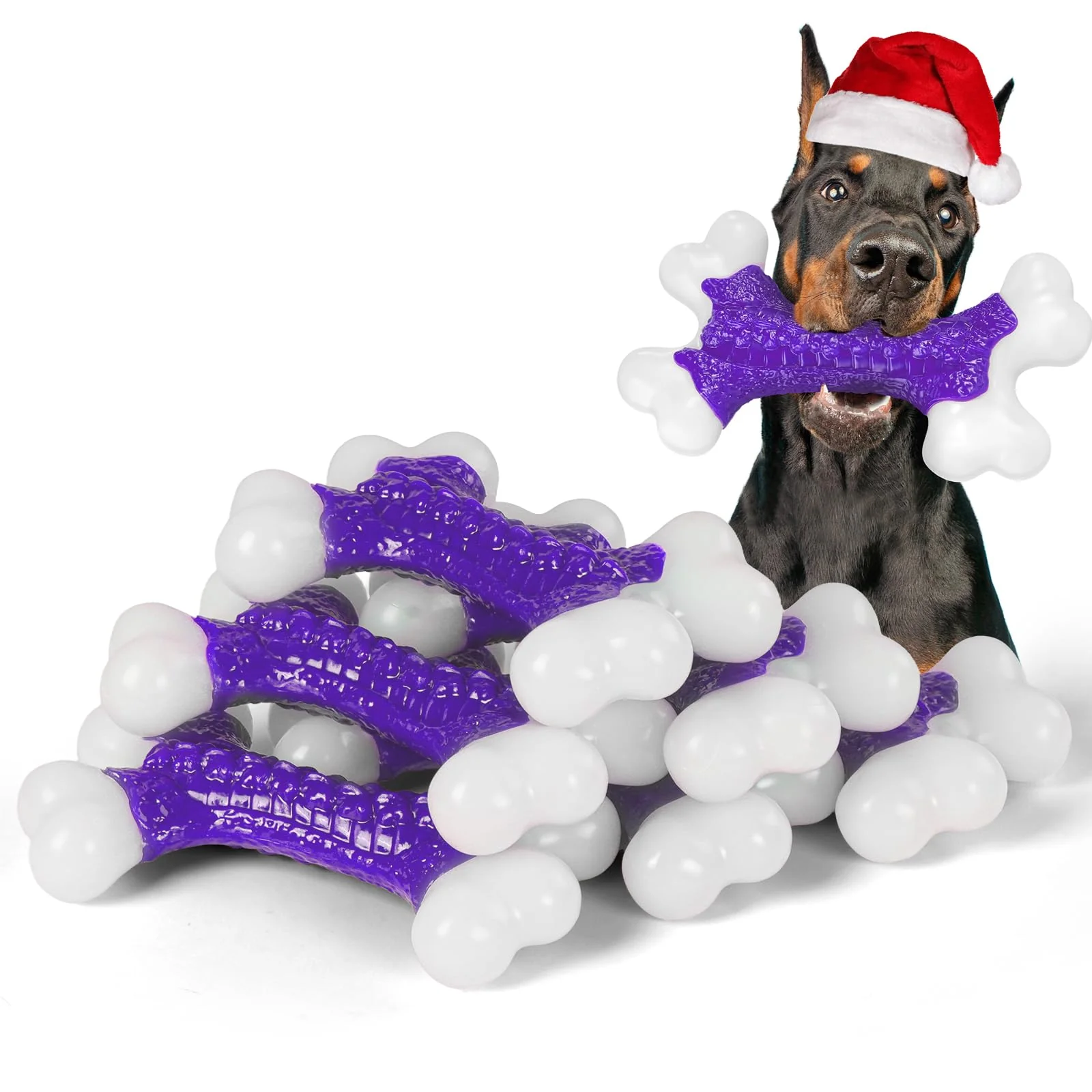 Dependable Kseroo 6-Pack Tough Dog Chew Toys for Aggressive Chewers Bacon Flavor Specialty