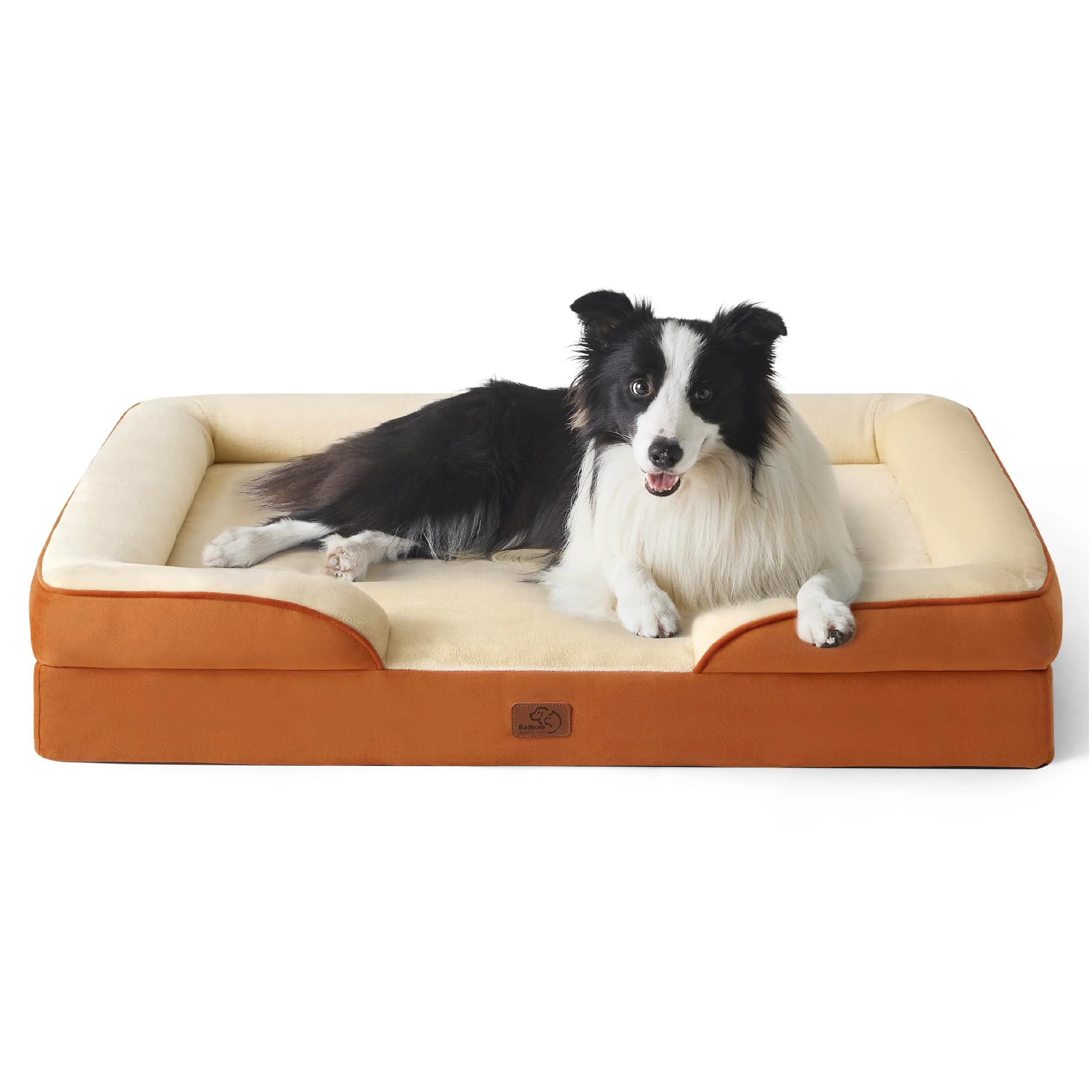 Expertly Made Bedsure Orthopedic Dog Bed Large 35-Inch Ember Clay – Waterproof Washable Cover Soft
