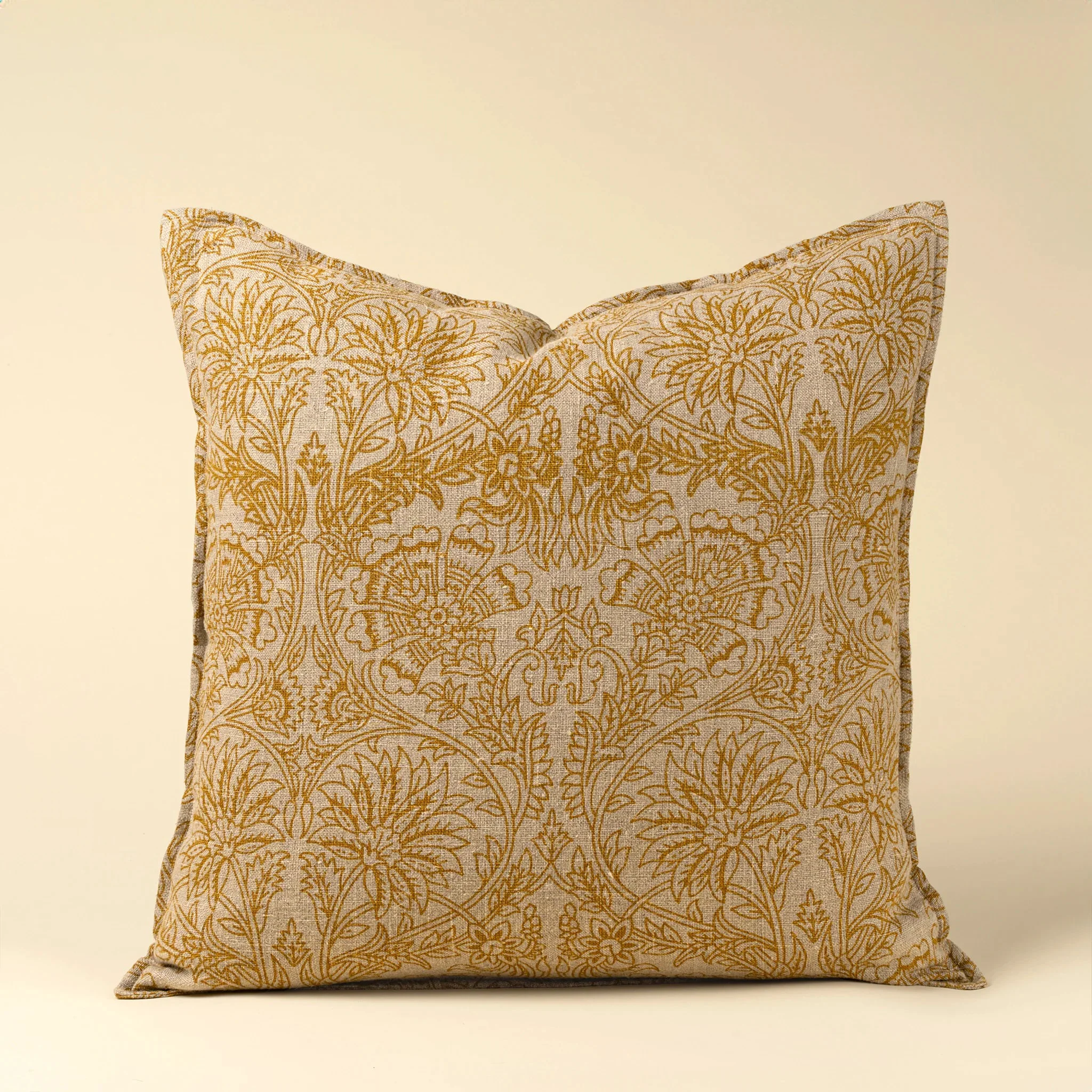 Consistent Floria Linen Pillow – Sunflower Original Design