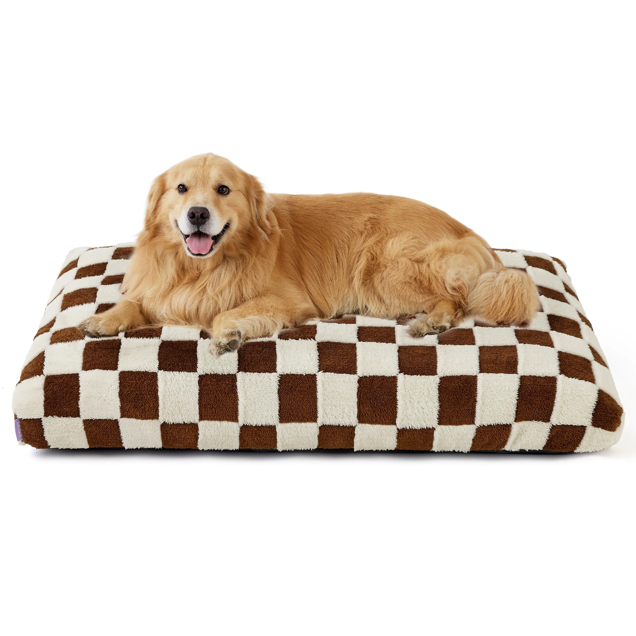 Responsible LE SURE Extra Large Dog Bed – Thick Shredded Foam Removable Cover Anti-Slip Bottom Brown Efficient