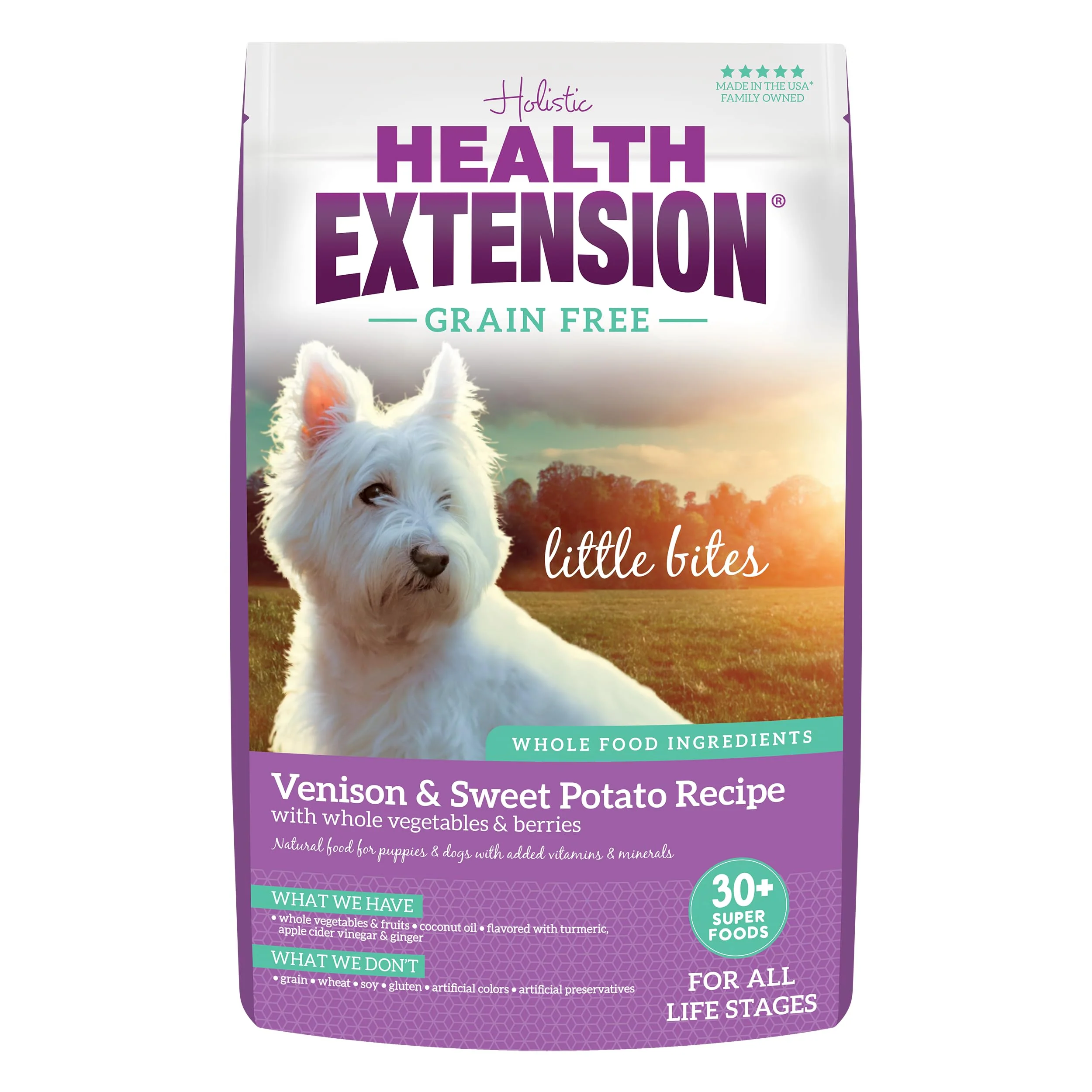 Traditional Health Extension Grain- Venison Sweet Potato Little Bites — Small Breed Kibble 12lb Consistent