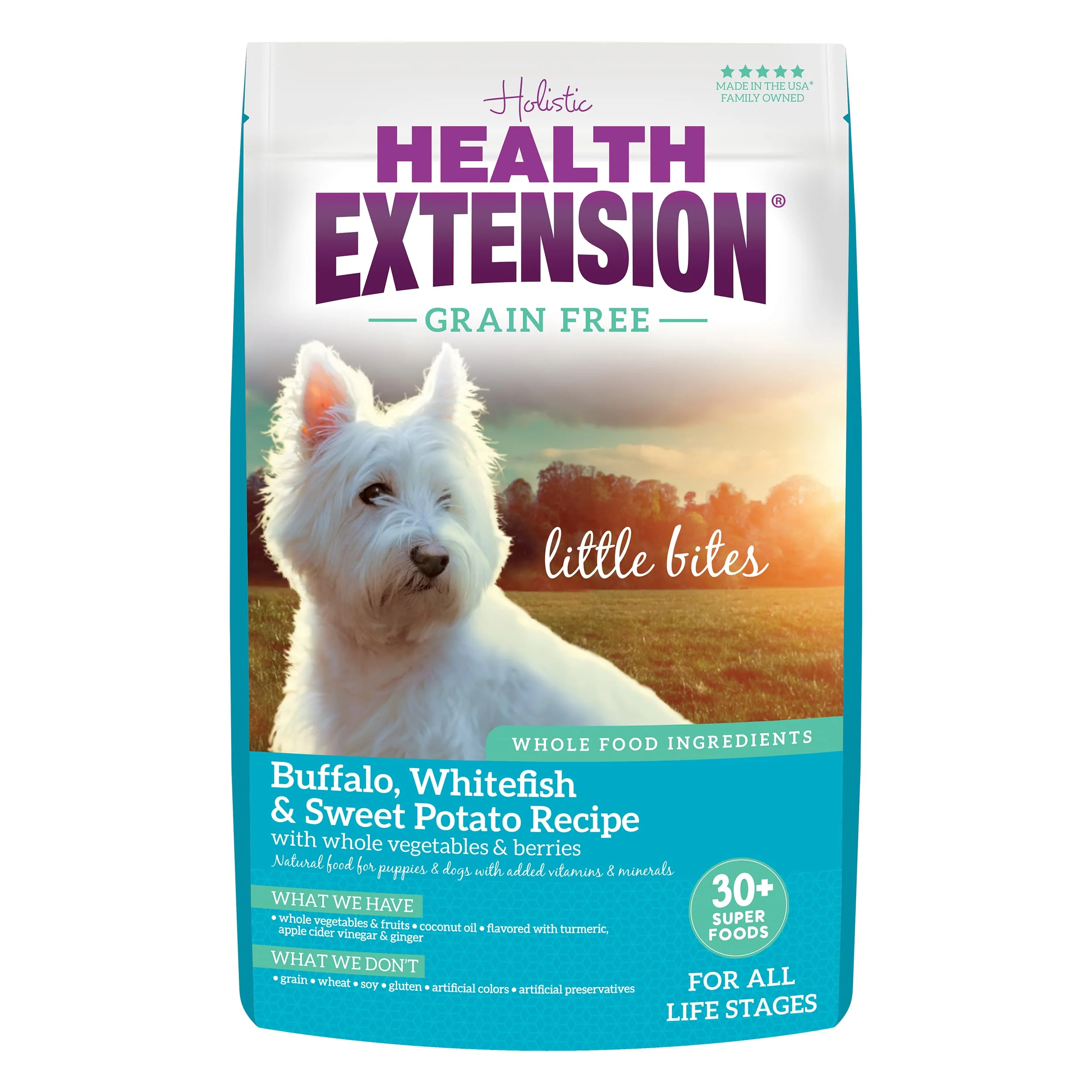 Premium Health Extension Grain Buffalo Whitefish Little Bites — Small Breed Formula 10lb Pure