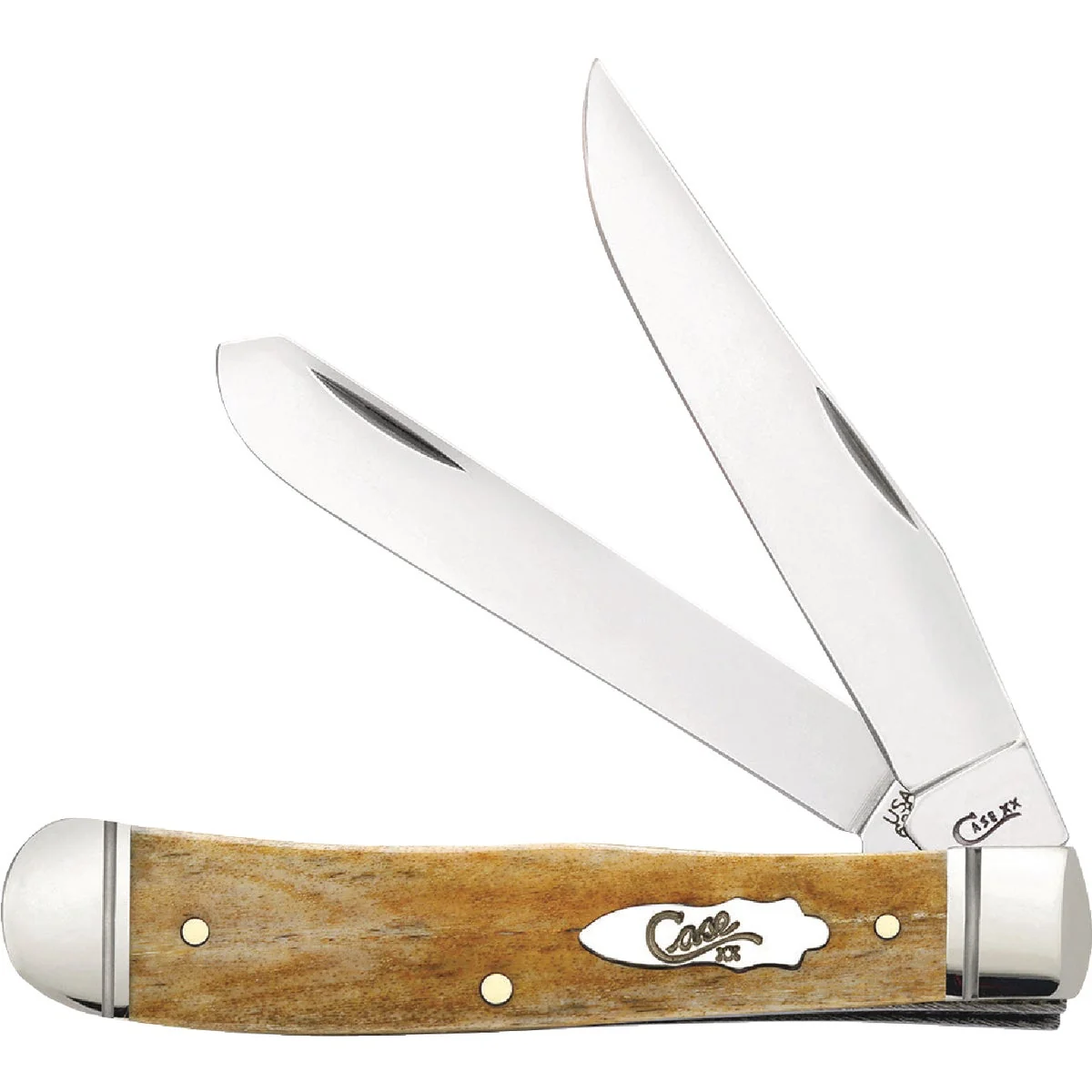 Unique Case Trapper 3.27 In. Smooth Antique Bone Pocket Knife Luxury