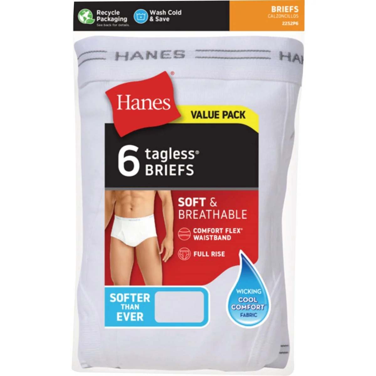 Comfortable Hanes Men’s 2XL White Briefs 6-Pack Trendy