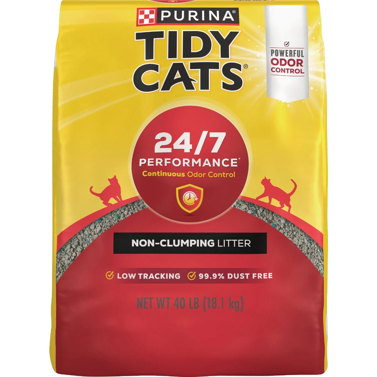 Advanced Purina Tidy Cats 40 Lb. Non Clumping 24 7 Performance Continuous Odor Control Cat Litter Certified
