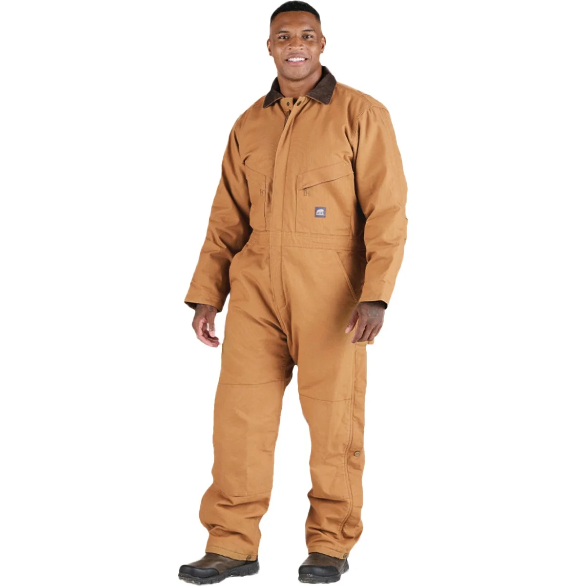 Solid Berne Men’s Medium Brown Heritage Insulated Duck Coverall Tall Artisan