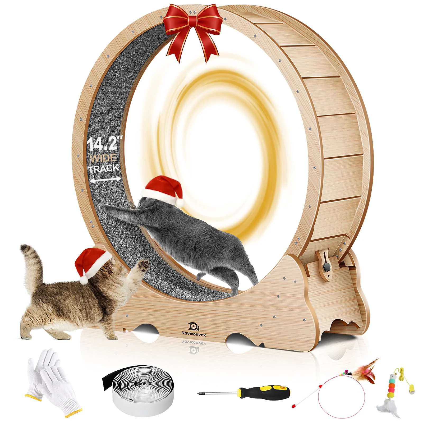 Optimized Naviconvex Cat Wheel 48 inch XL Indoor Cat Treadmill for Large Cats Secure