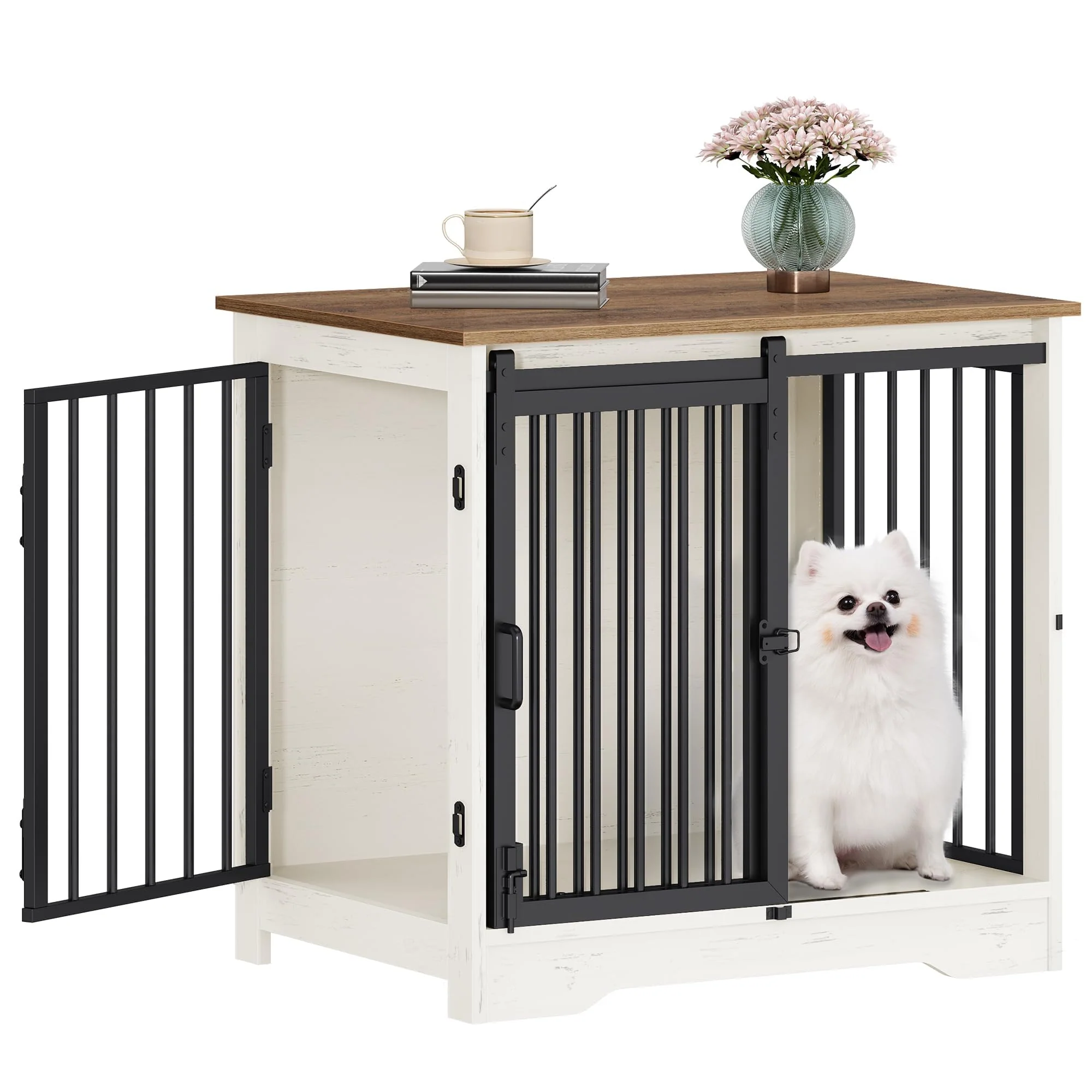 Premium Hzuaneri 27.2 Dog Crate Furniture with Barn Door – Anti-Chew Outstanding