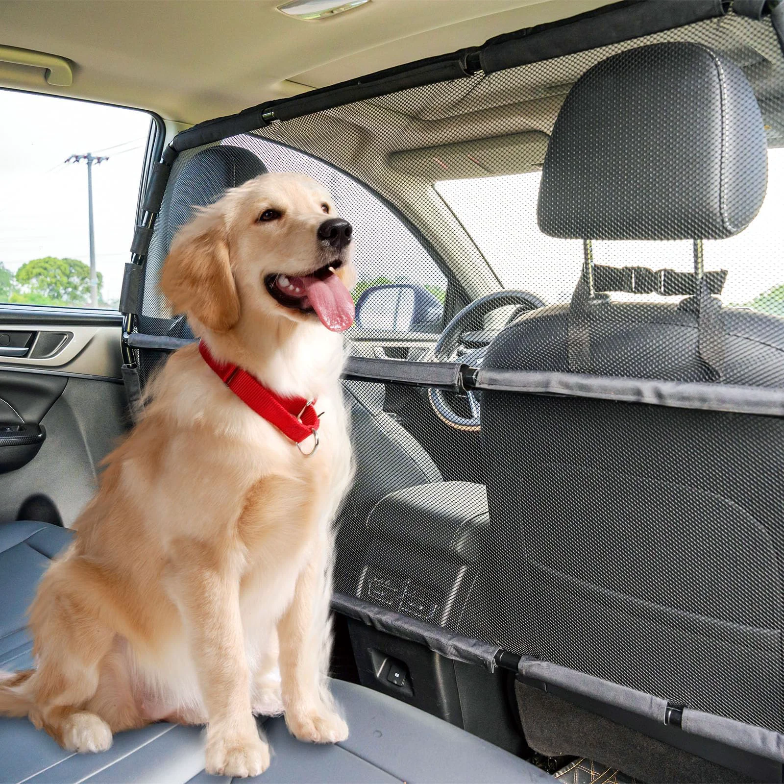 Genuine Snagle Paw Dog Car Barrier – 56-inch Wide See-Through Net Mesh for 2nd 3rd Row Cargo Trucks Large SU Exceptional